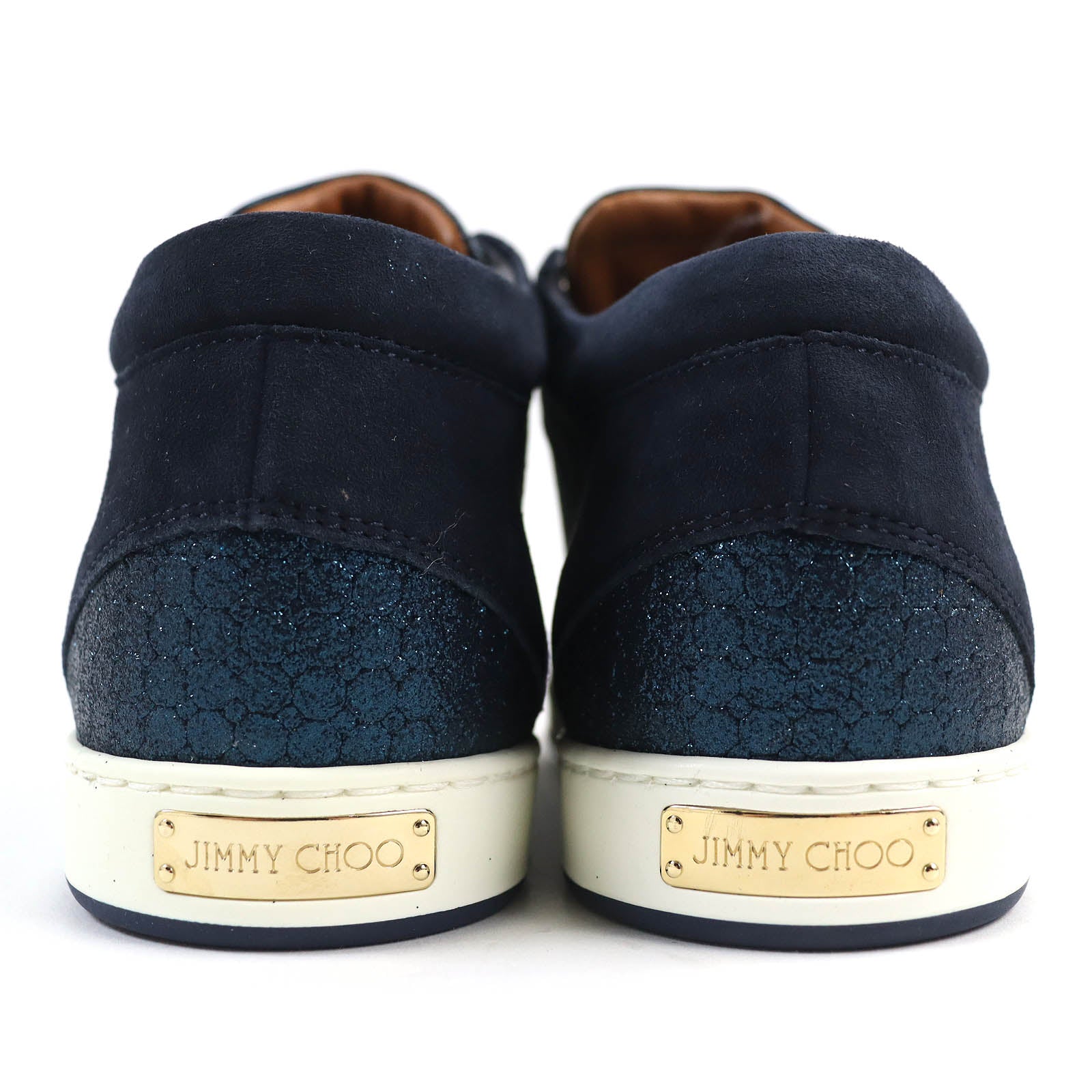 Jimmy Choo Suede Glitter Sneakers Navy 38