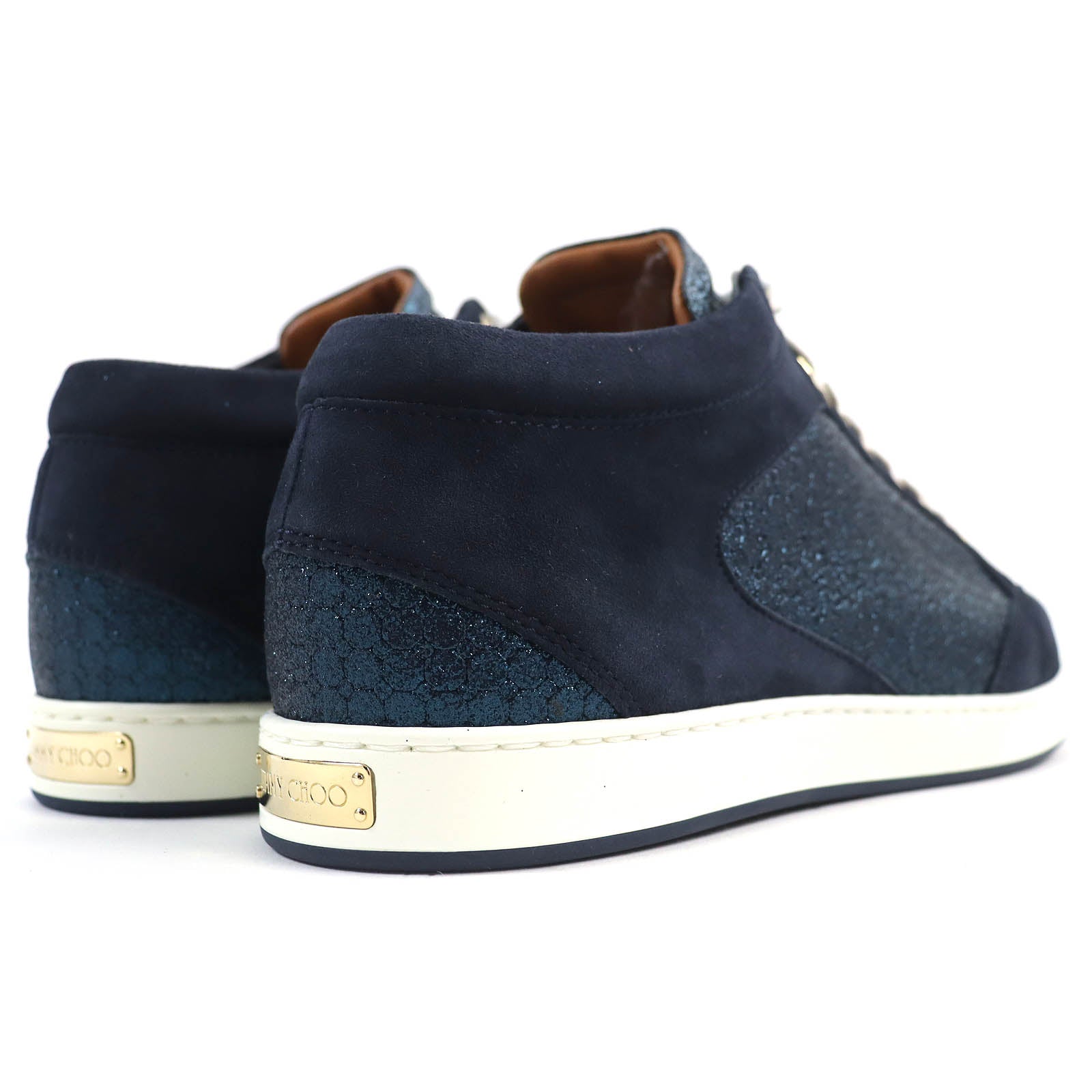 Jimmy Choo Suede Glitter Sneakers Navy 38