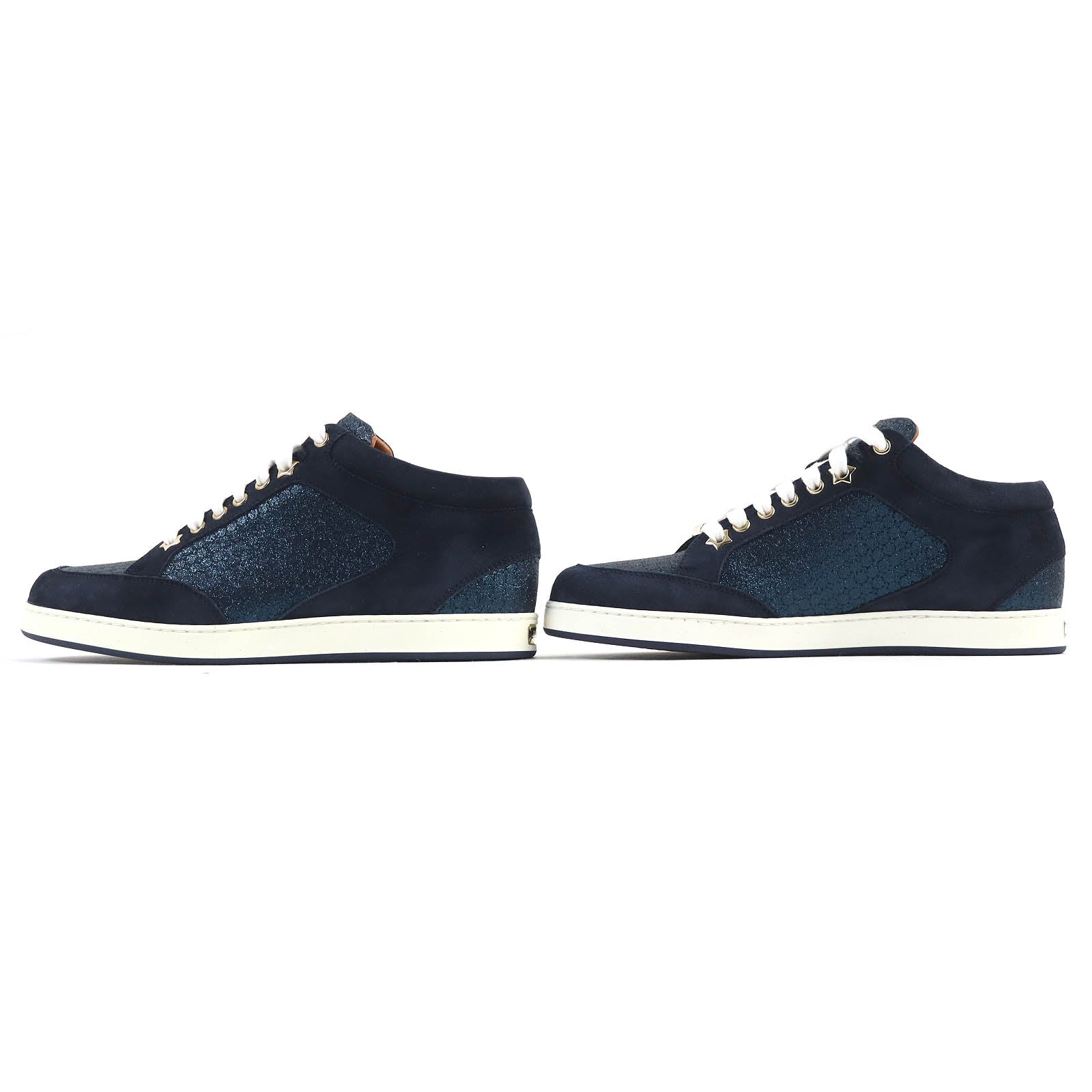 Jimmy Choo Suede Glitter Sneakers Navy 38