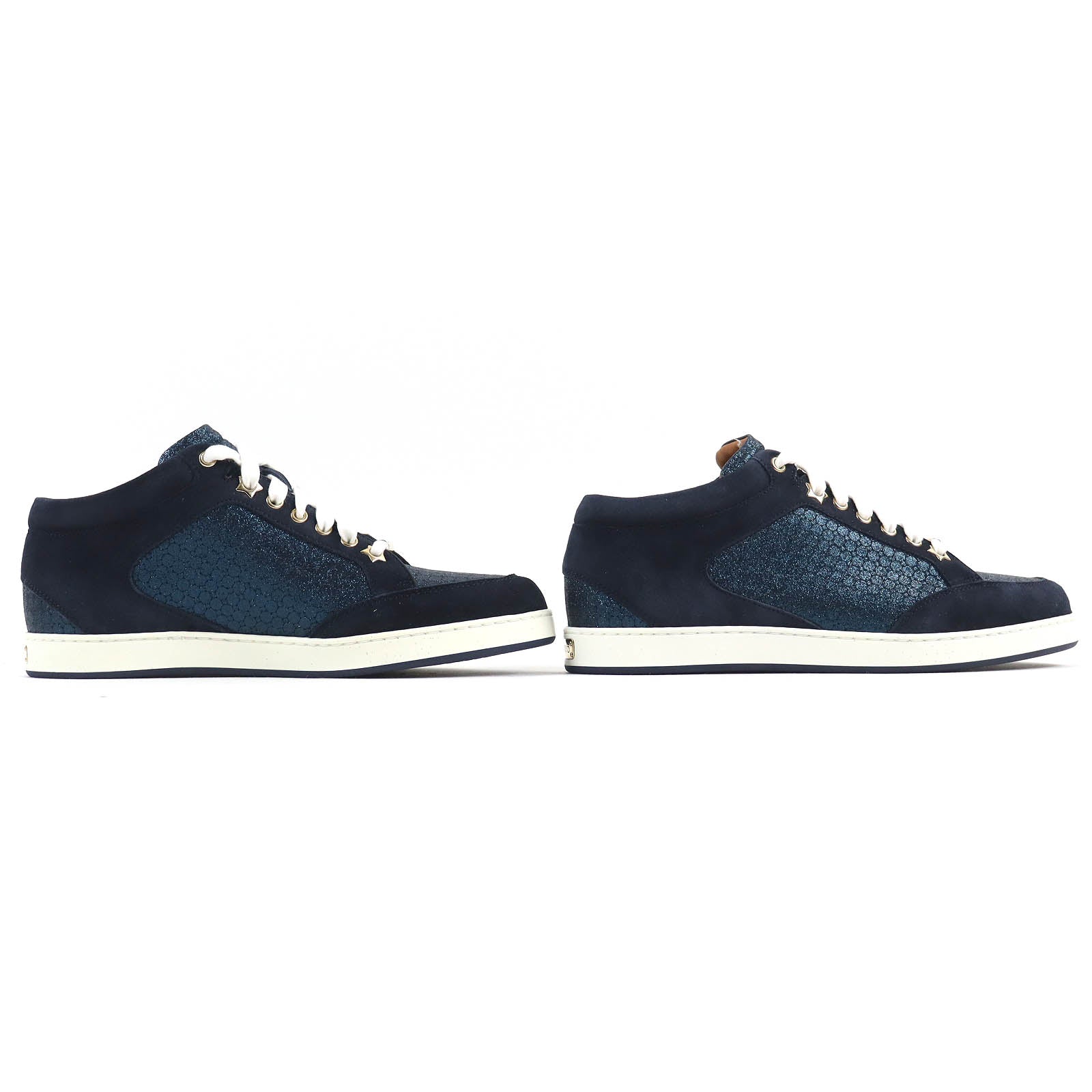 Jimmy Choo Suede Glitter Sneakers Navy 38