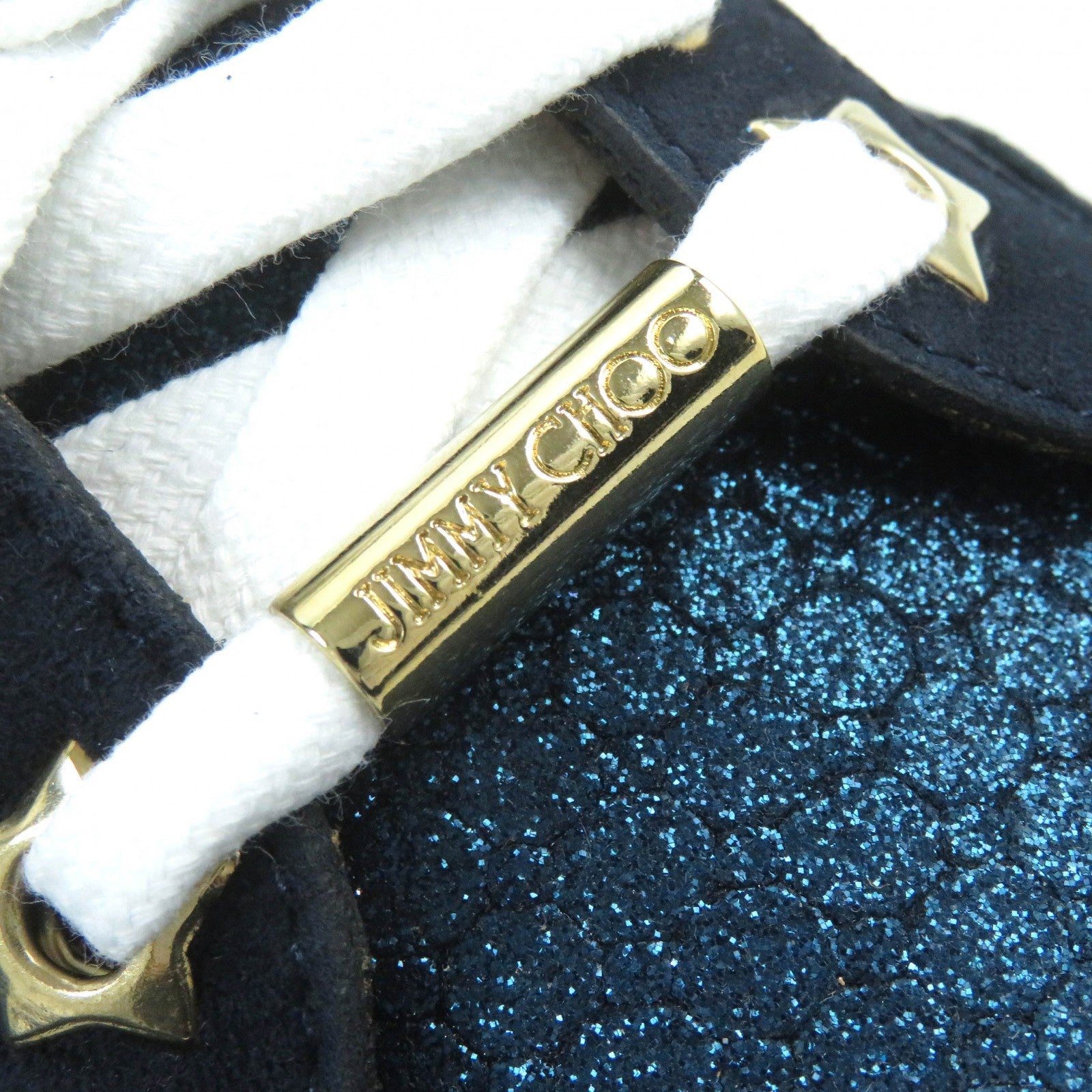 Jimmy Choo Suede Glitter Sneakers Navy 38