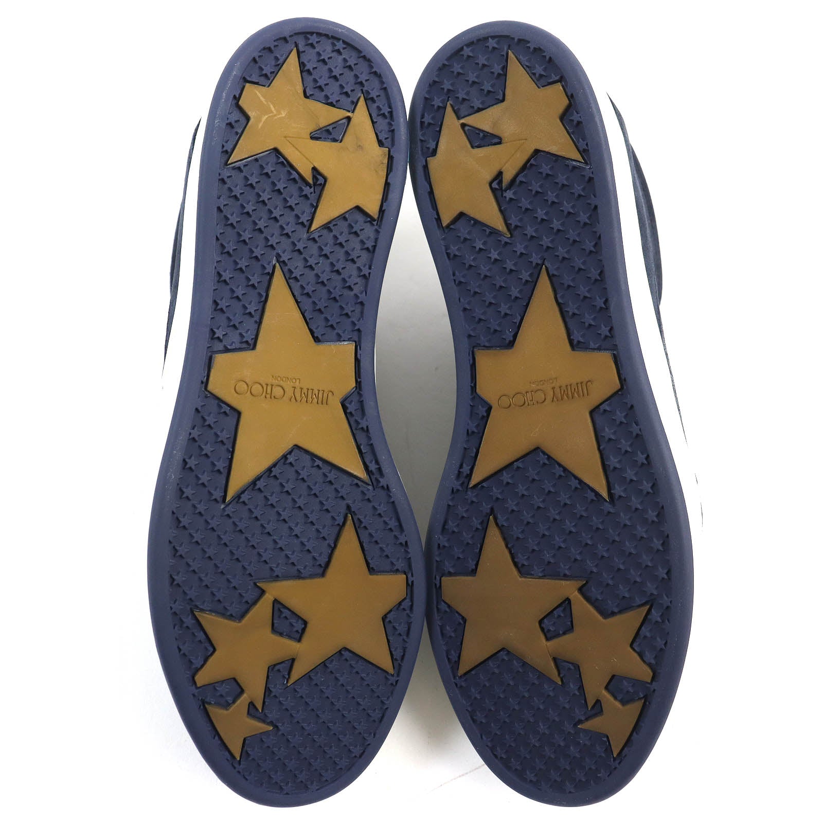 Jimmy Choo Suede Glitter Sneakers Navy 38