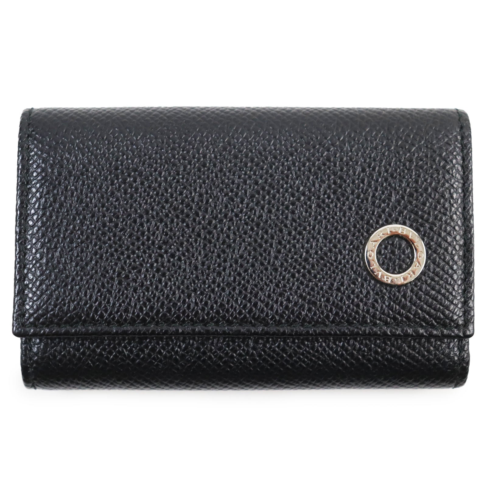 BVLGARI Leather Key Holder 6-row Metal Logo