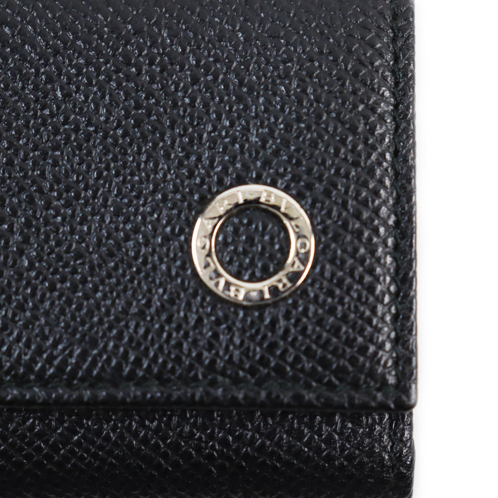 BVLGARI Leather Key Holder 6-row Metal Logo