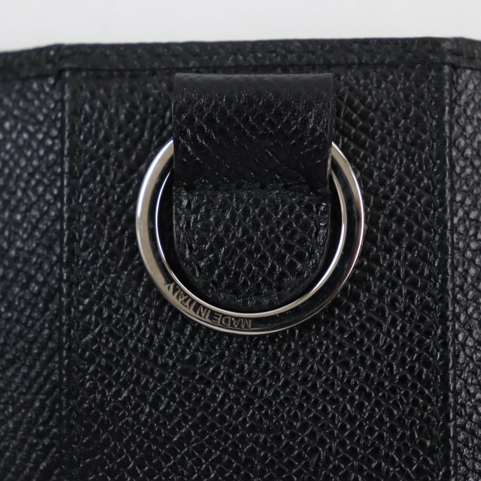 BVLGARI Leather Key Holder 6-row Metal Logo