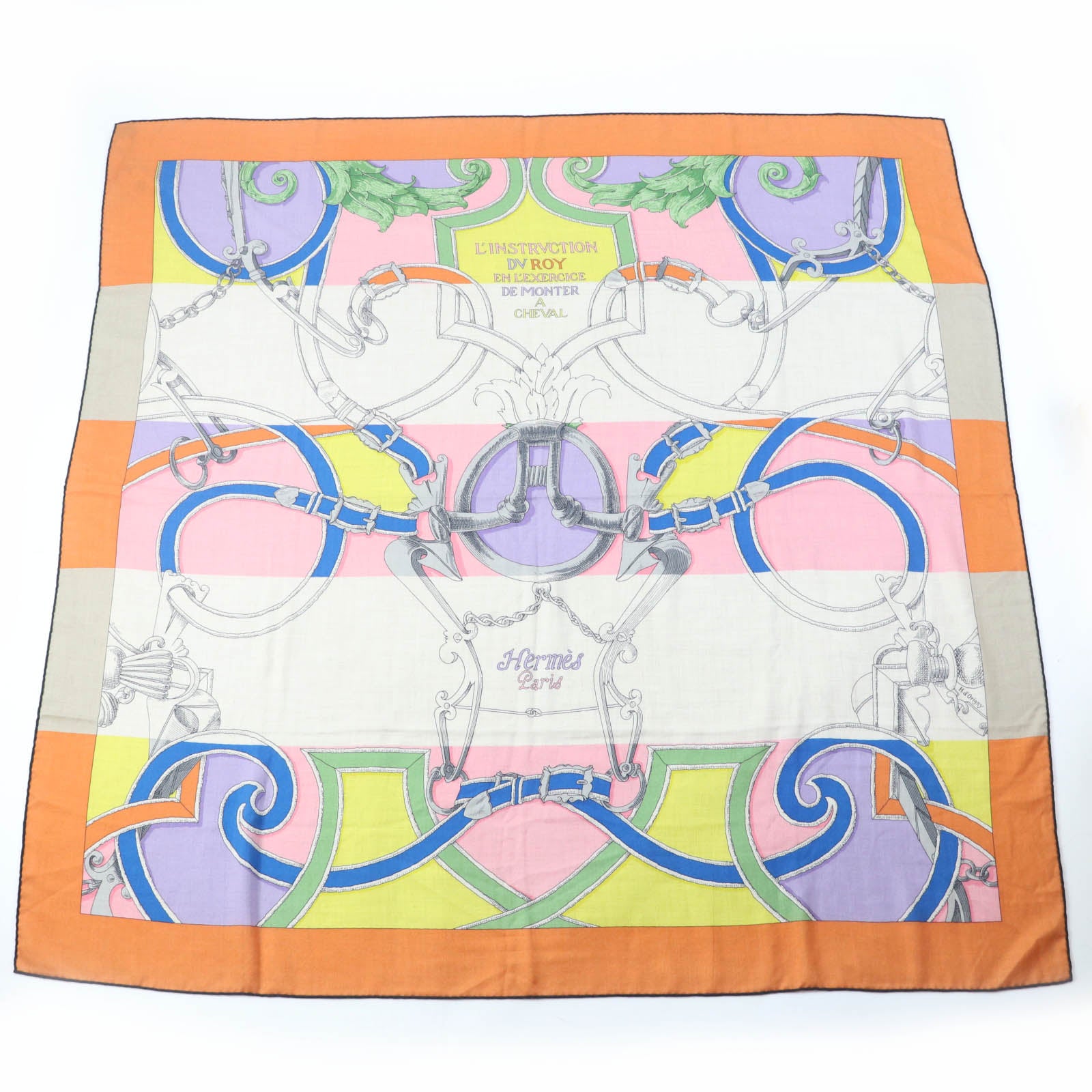 Hermes Carre 140 Cashmere Silk Scarf Multicolor