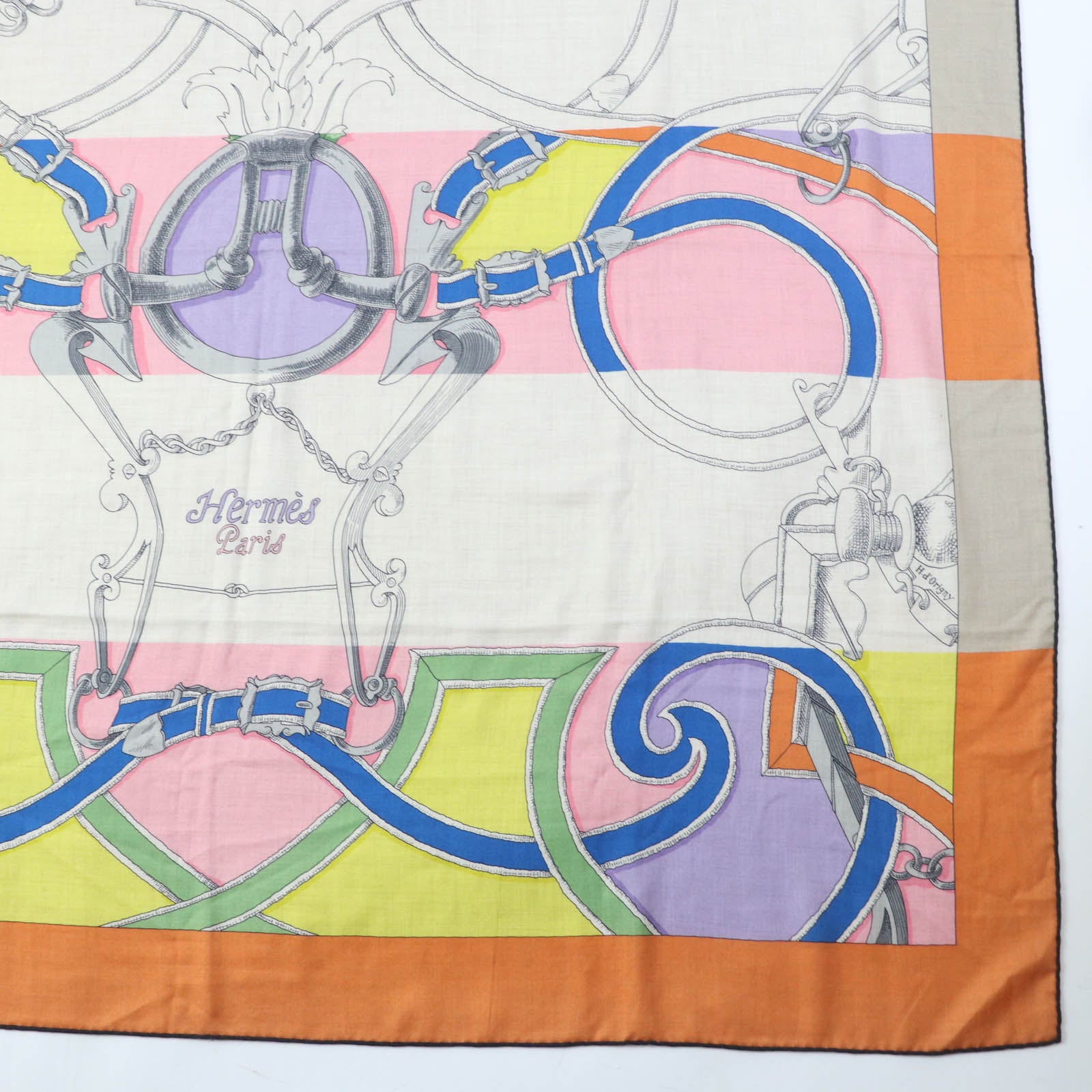 Hermes Carre 140 Cashmere Silk Scarf Multicolor