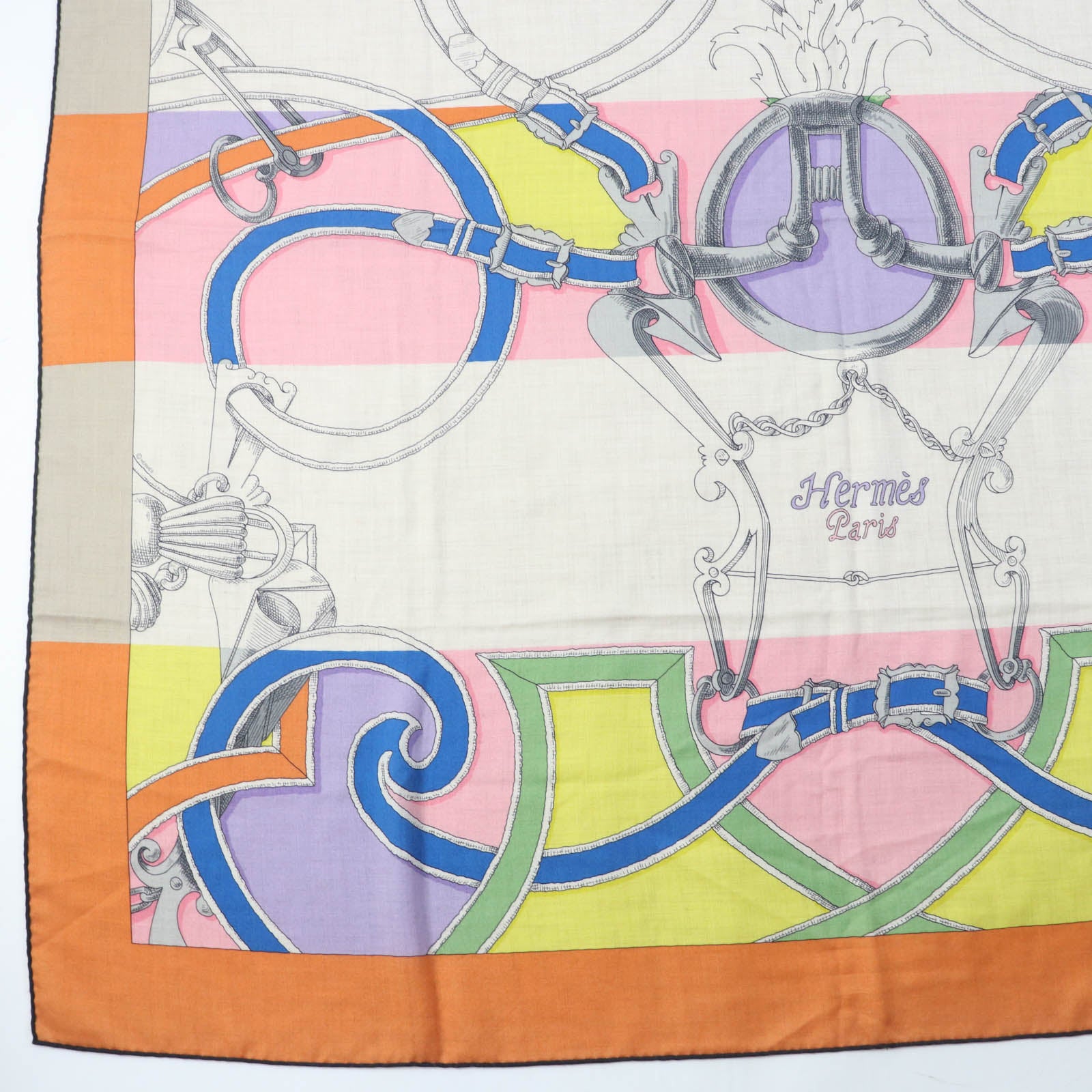 Hermes Carre 140 Cashmere Silk Scarf Multicolor