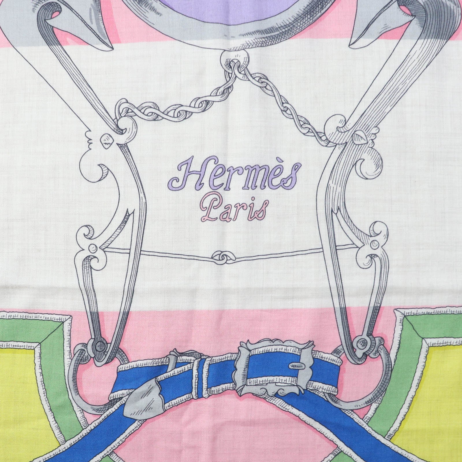 Hermes Carre 140 Cashmere Silk Scarf Multicolor