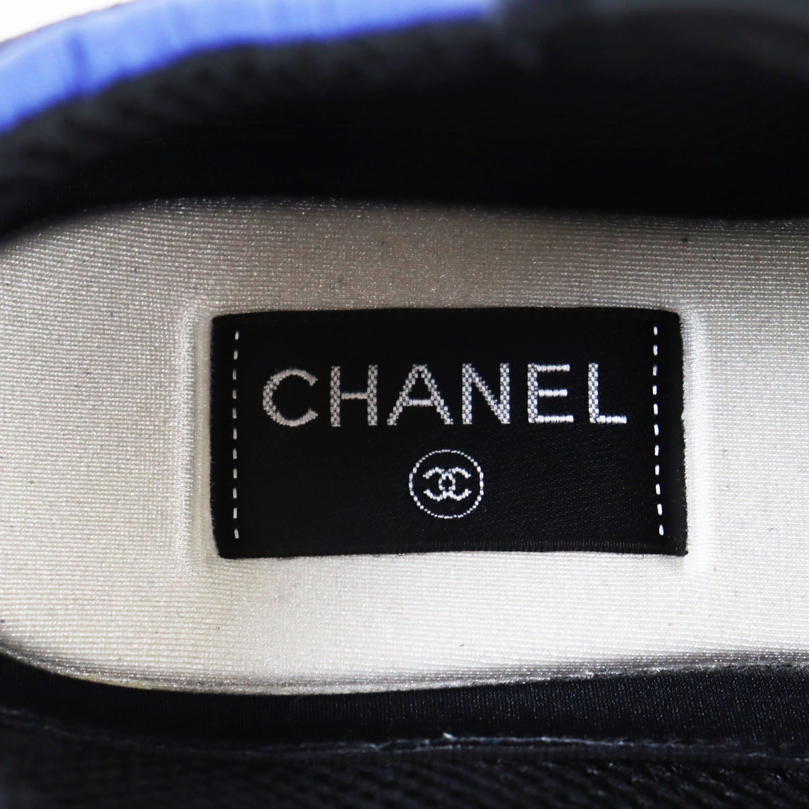 Chanel Suede Leather Sneakers Blue Navy 42