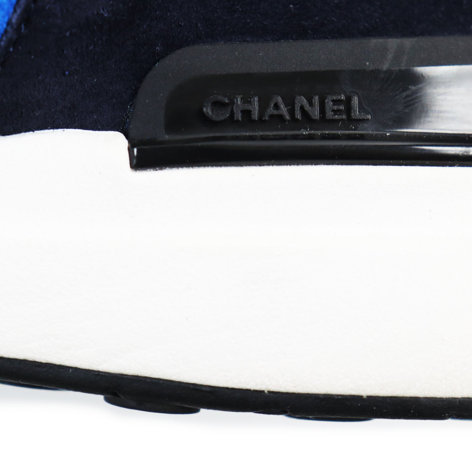 Chanel Suede Leather Sneakers Blue Navy 42