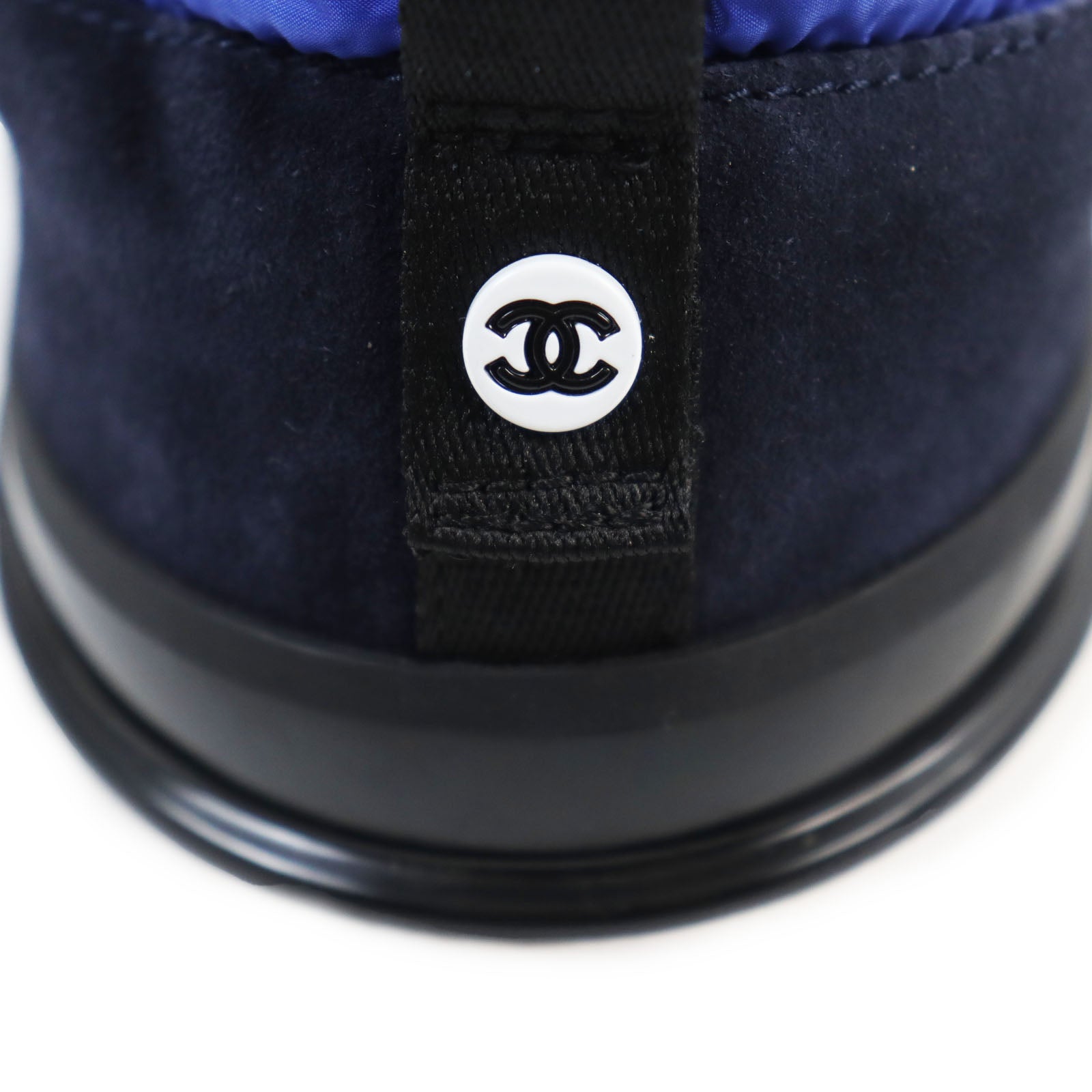 Chanel Suede Leather Sneakers Blue Navy 42