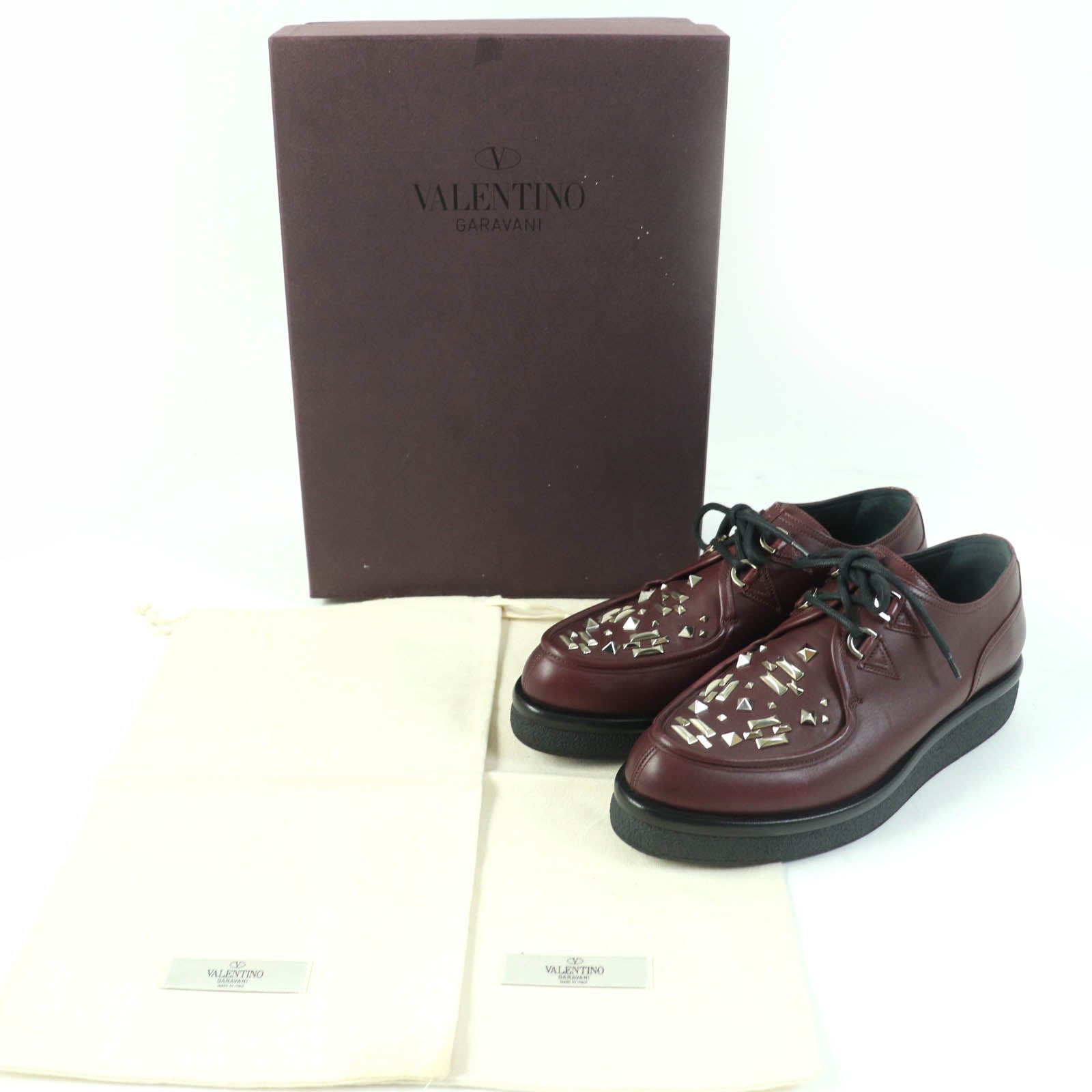 Valentino Leather Shoes Burgundy 39 Women