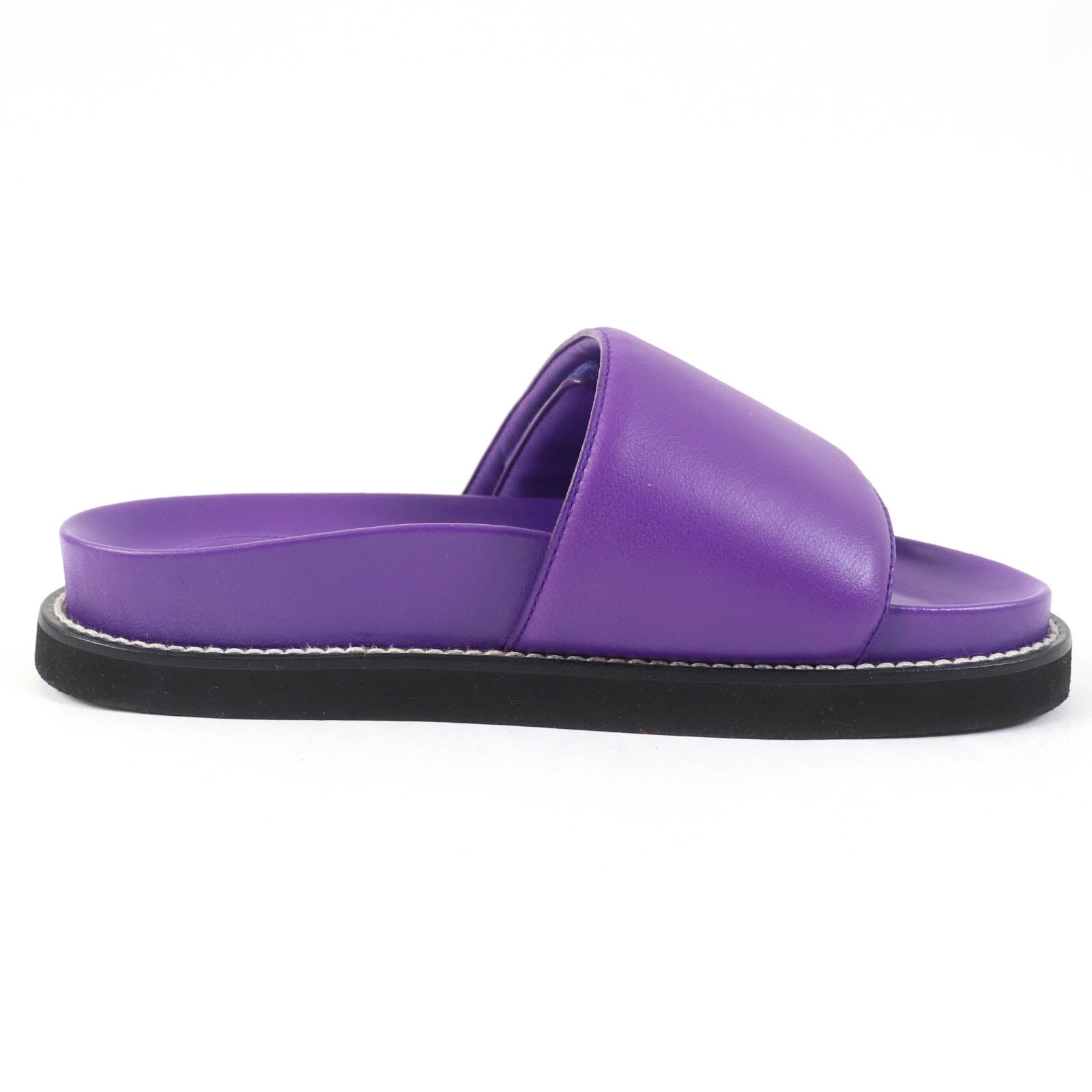 Louis Vuitton Leather Flat Sandals Purple 39