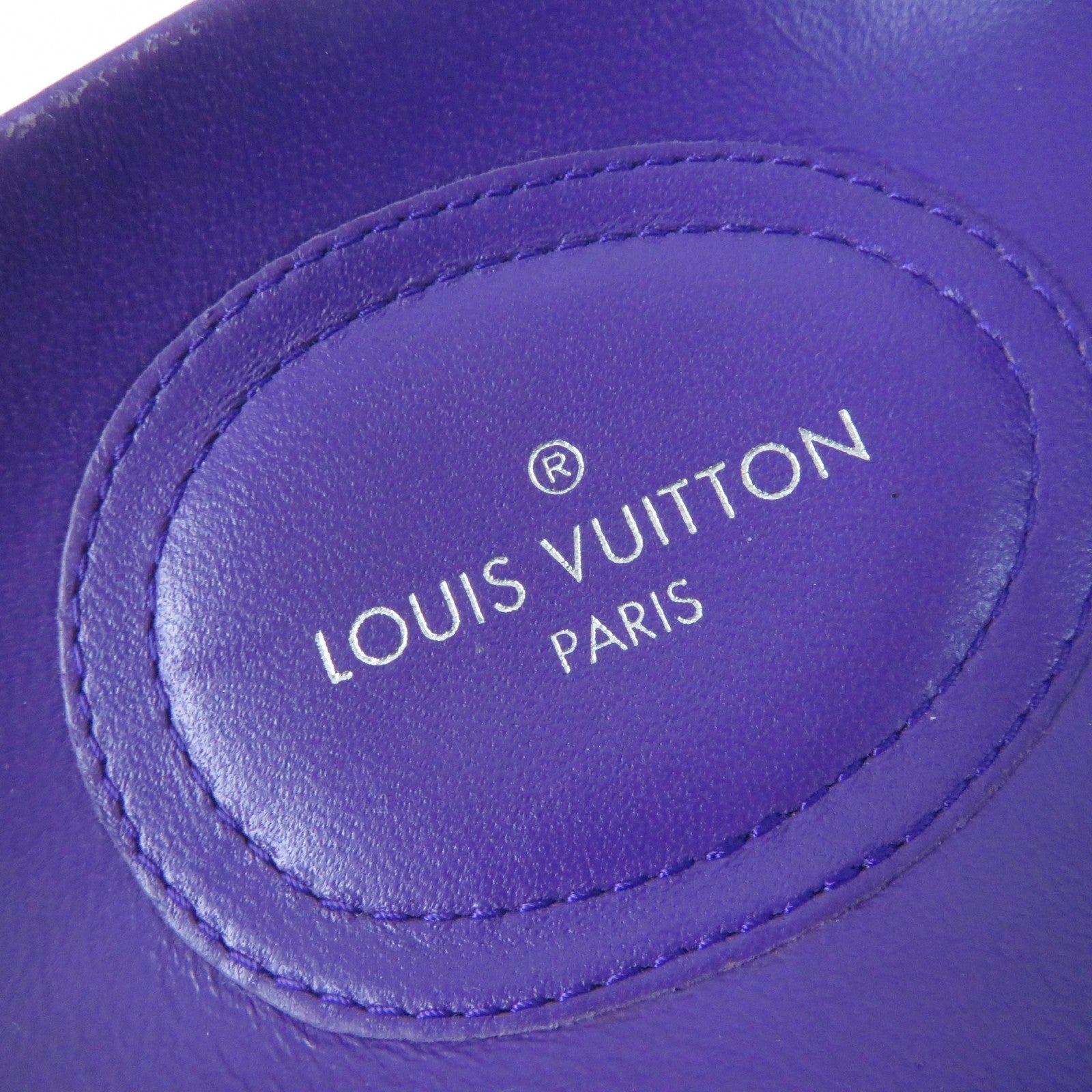 Louis Vuitton Leather Flat Sandals Purple 39