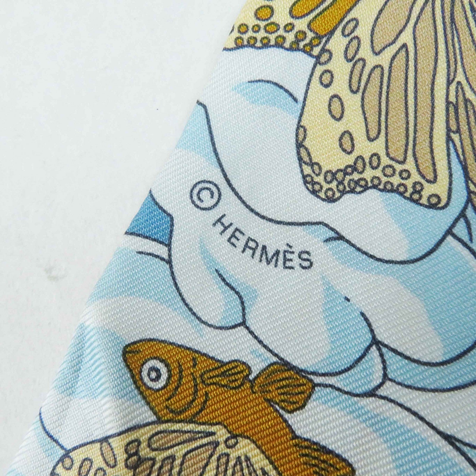 Hermes Sur Mon Nuage Silk Twilly Scarf