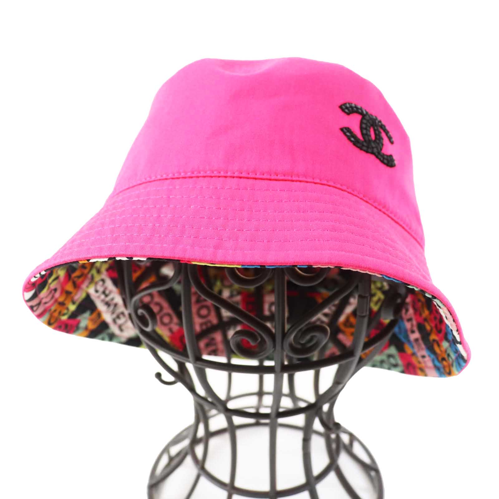 Chanel Cotton Sequin Reversible Bucket Hat