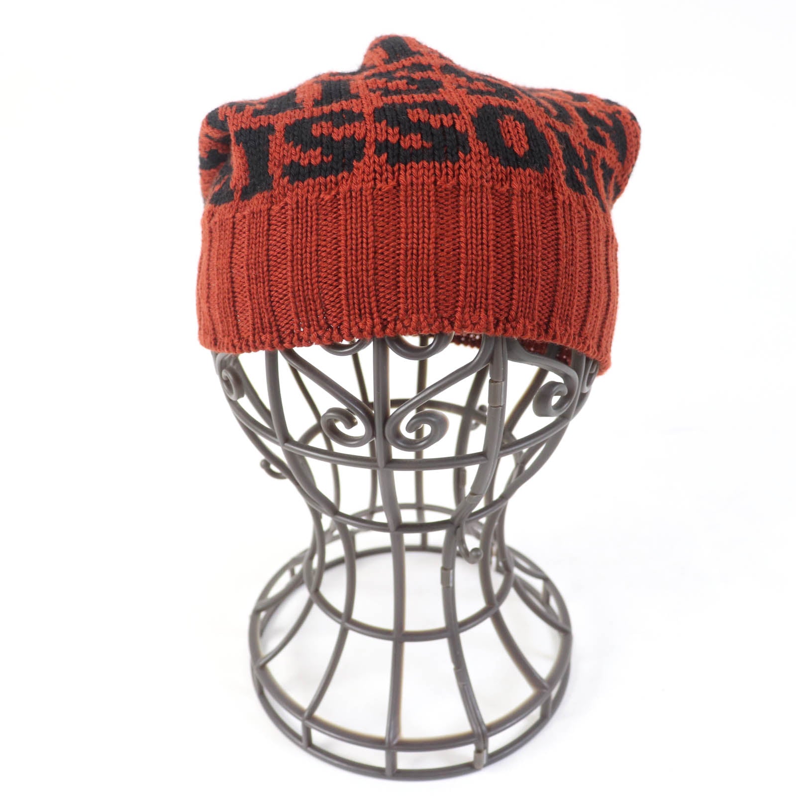 Missoni Wool Logo Knit Hat Brown Black