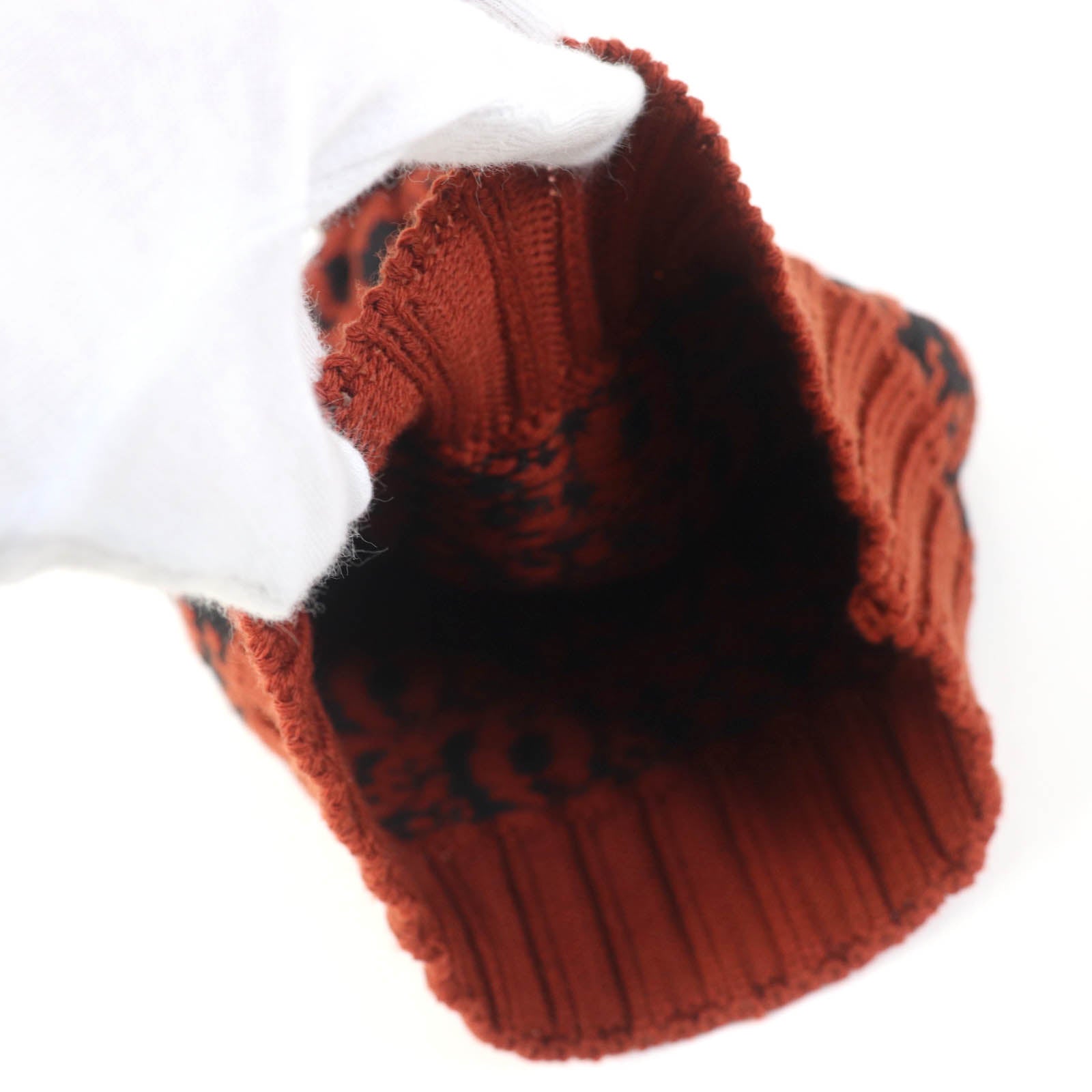 Missoni Wool Logo Knit Hat Brown Black