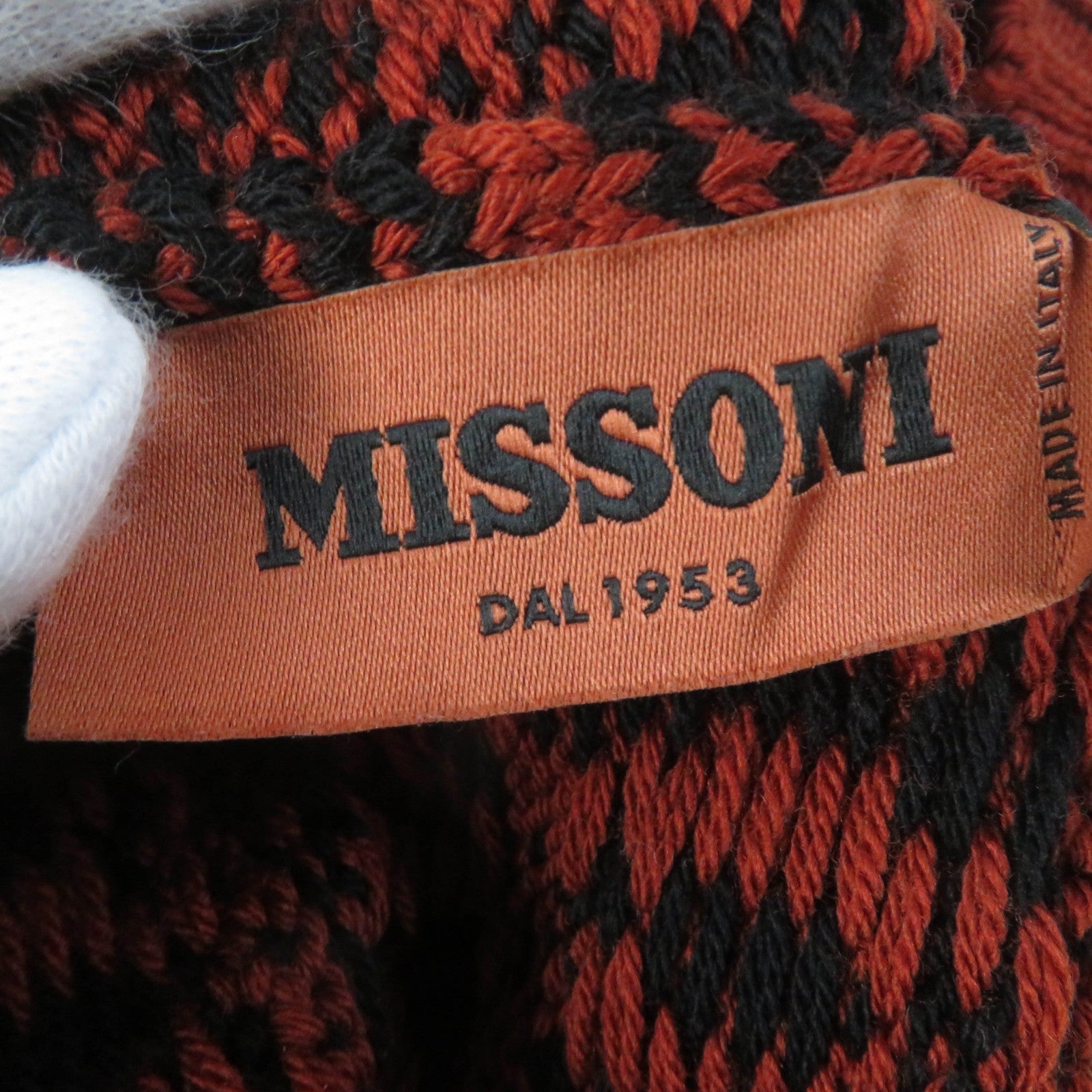 Missoni Wool Logo Knit Hat Brown Black