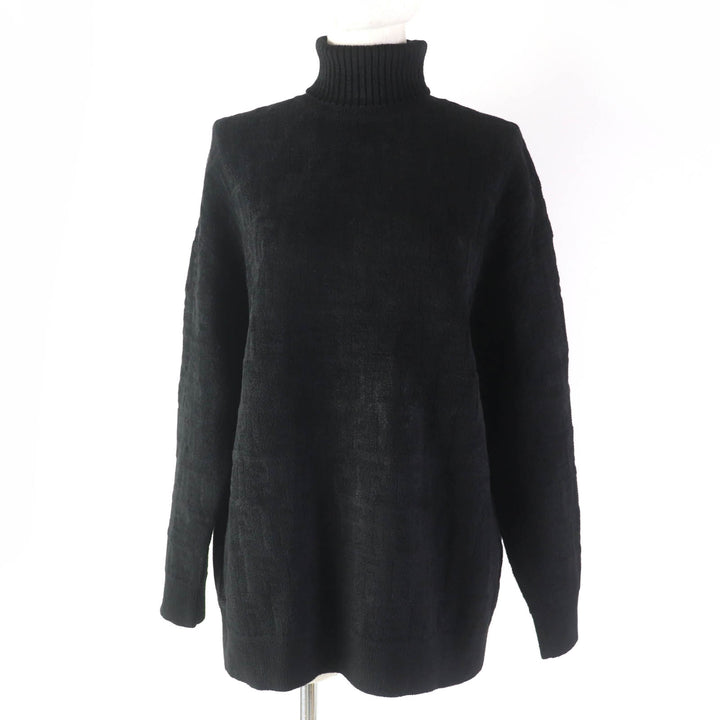 Fendi FF Logo Turtleneck Knit Sweater Black 38