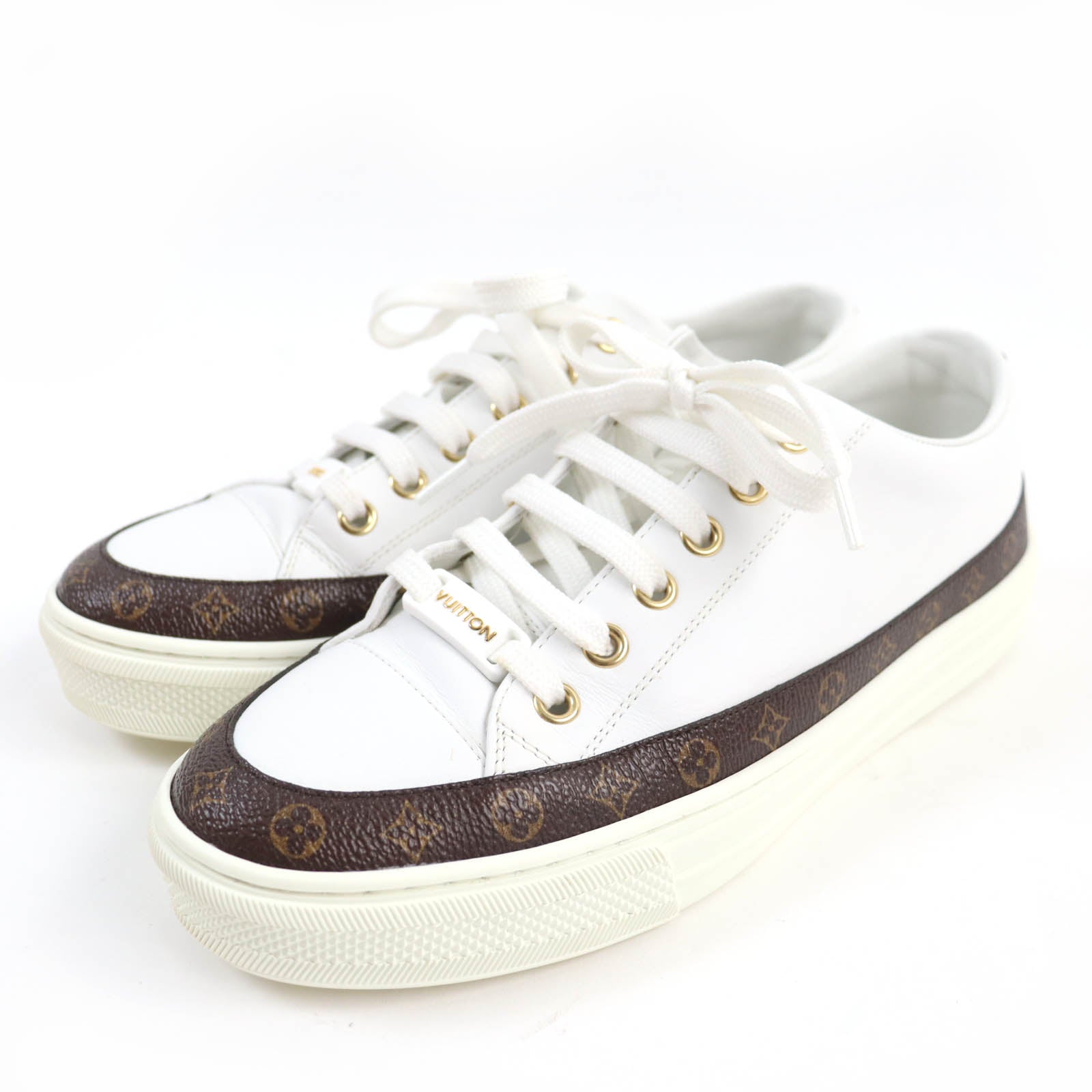 Louis Vuitton Monogram Leather Sneakers 36.5