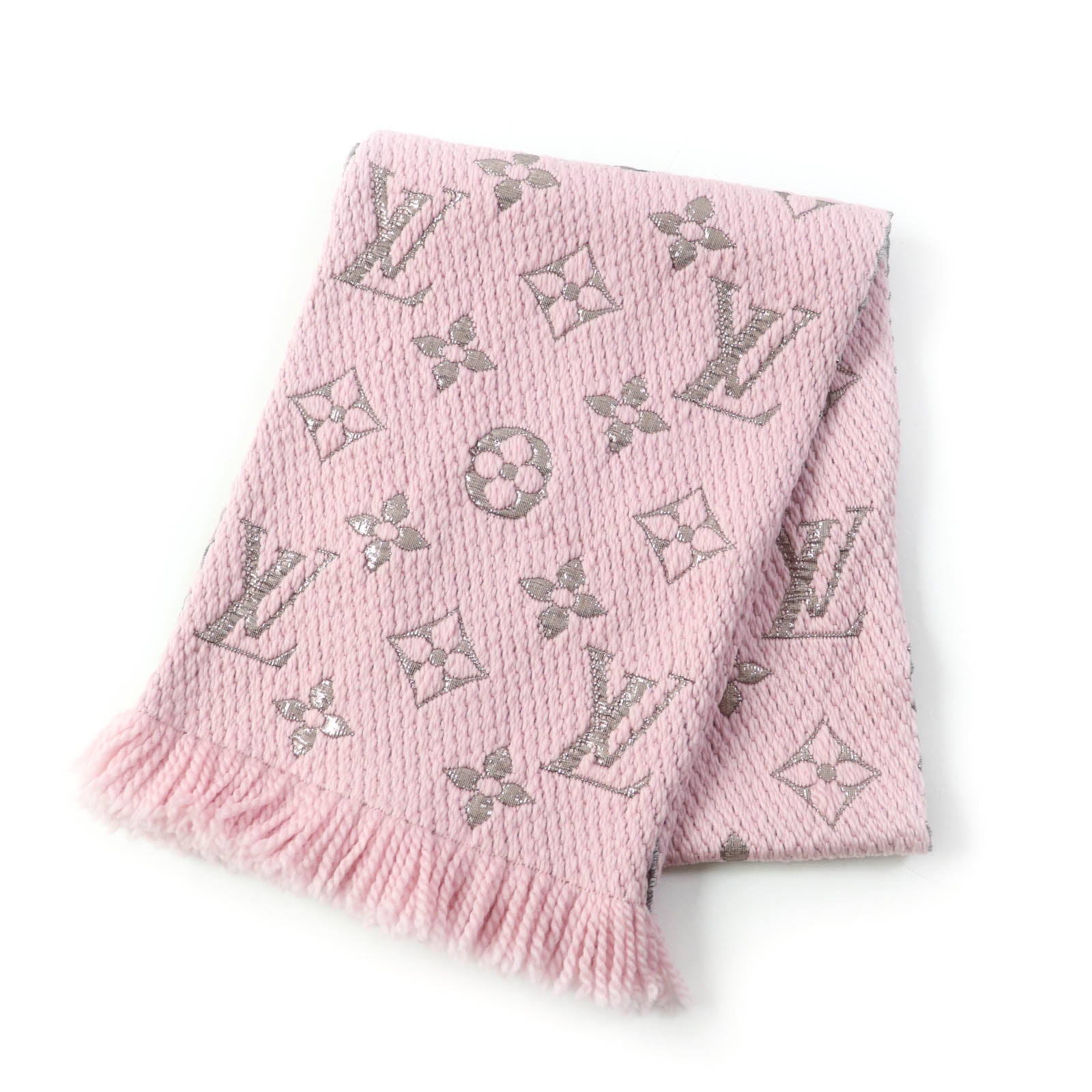 Louis Vuitton Logo Mania Shine Wool Silk Scarf