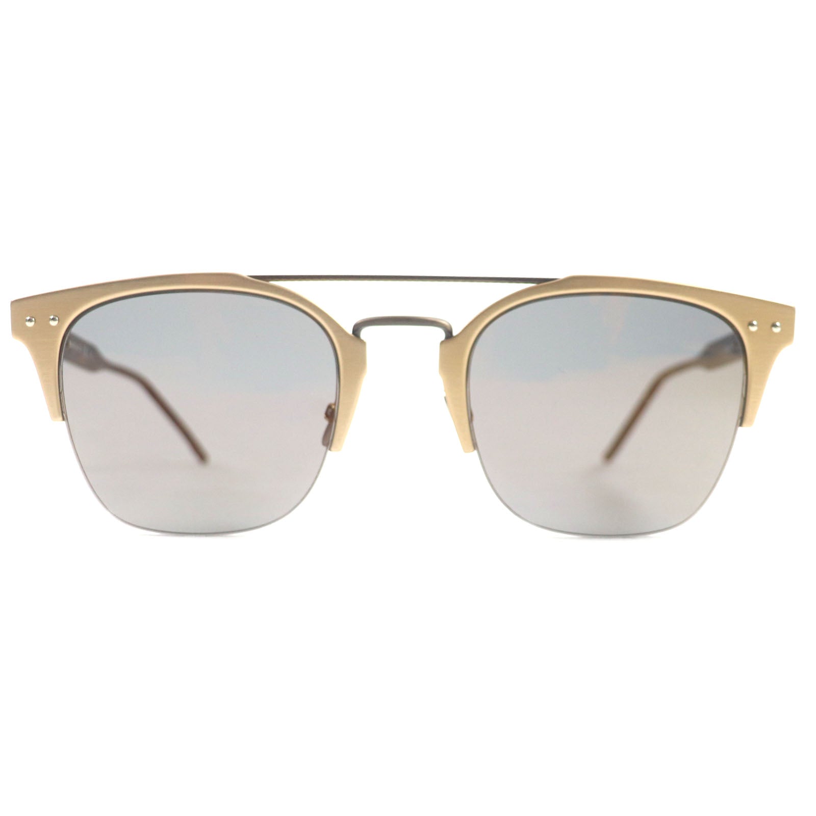 Bottega Veneta Aluminum Sunglasses Gold Brown