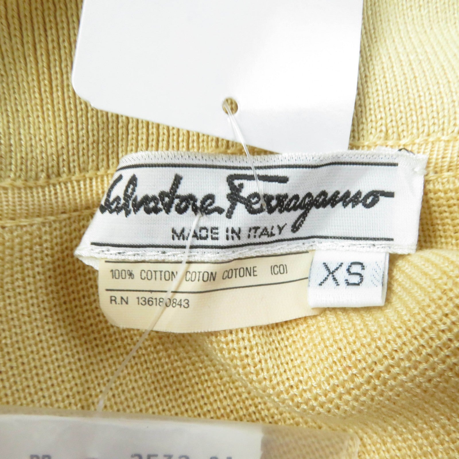 Salvatore Ferragamo Cotton Logo Button Jacket Skirt Set XS