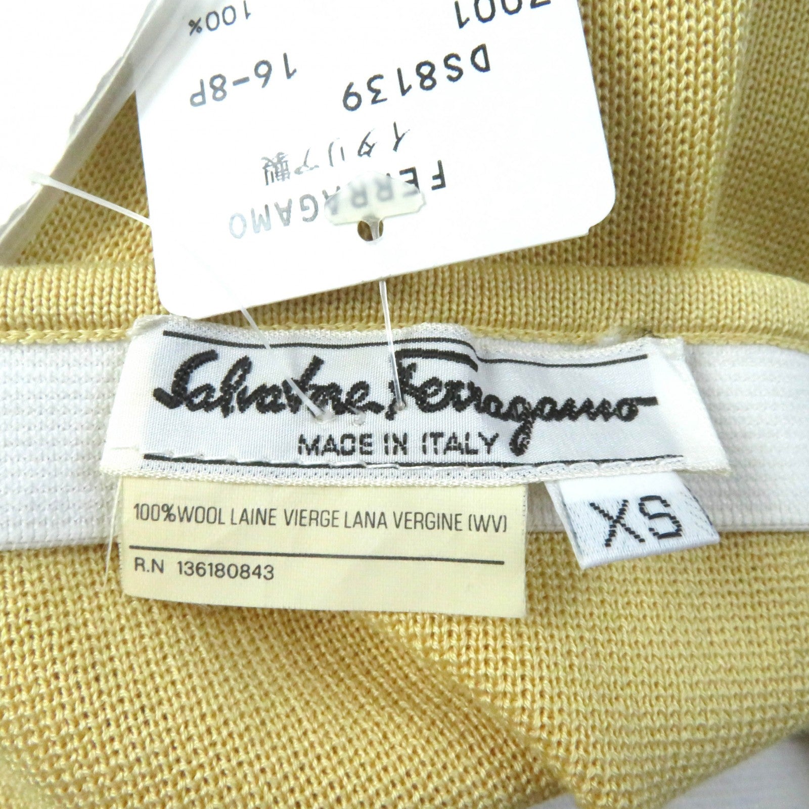 Salvatore Ferragamo Cotton Logo Button Jacket Skirt Set XS