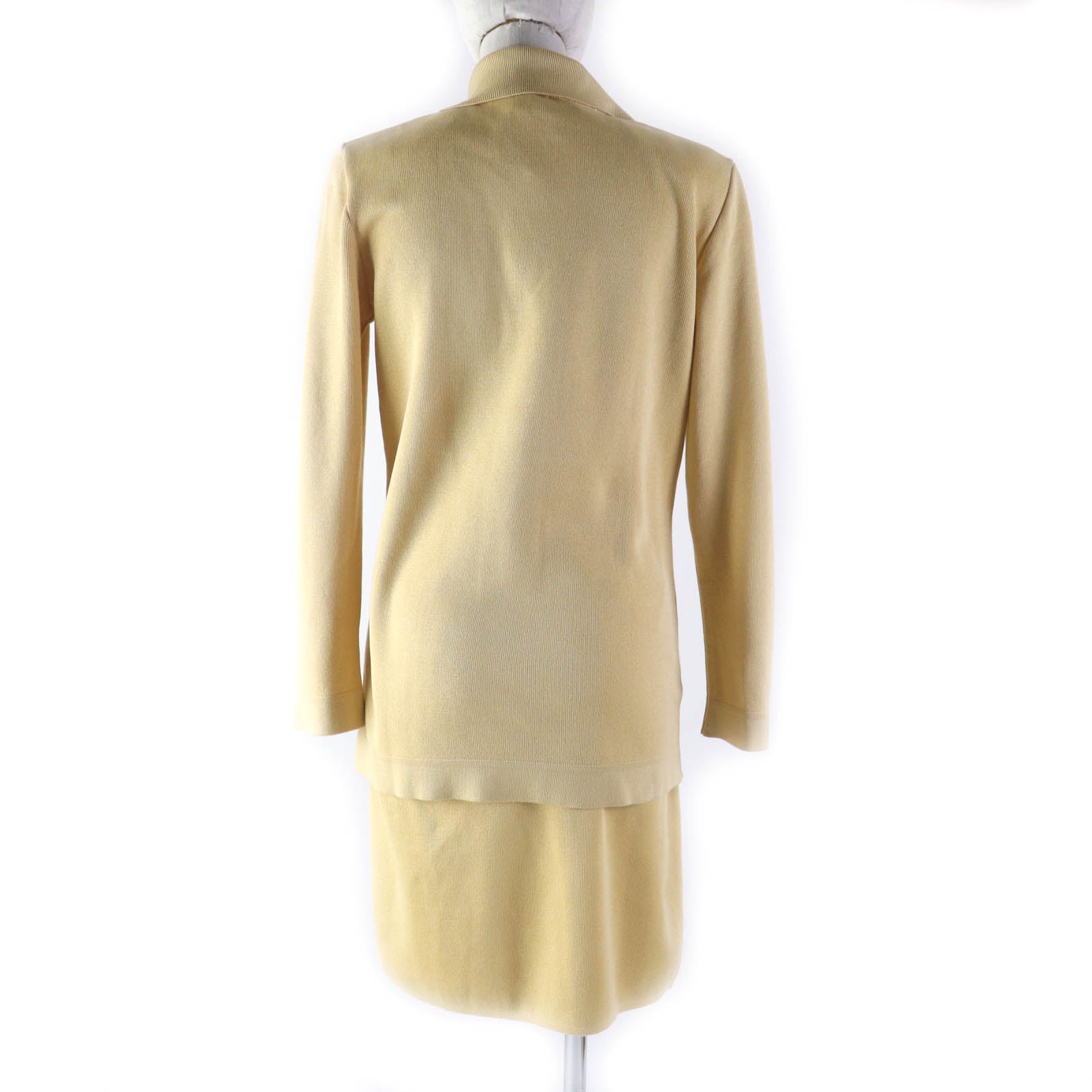 Salvatore Ferragamo Cotton Logo Button Jacket Skirt Set XS