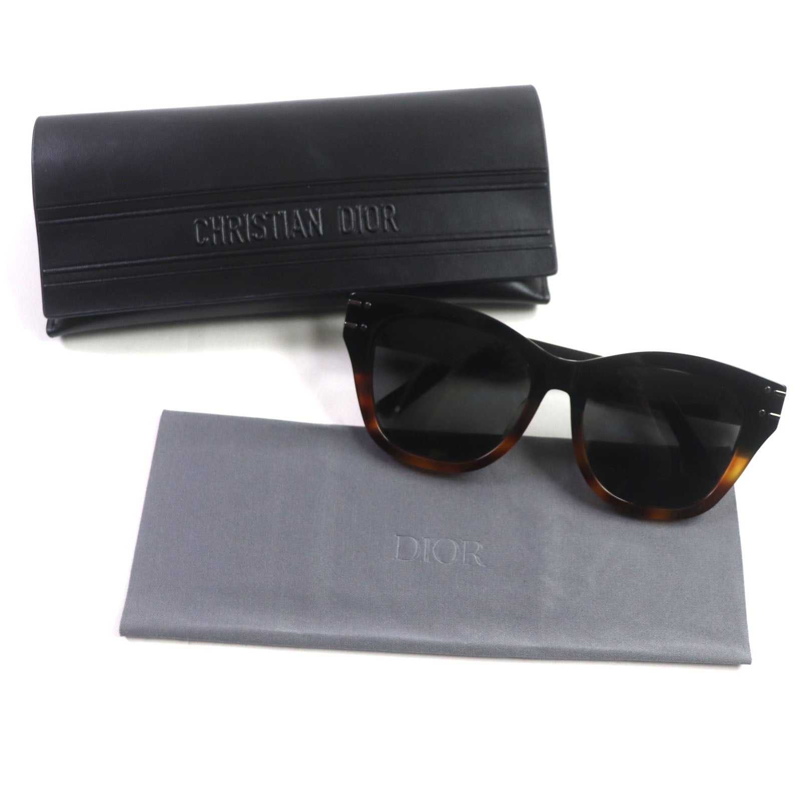 Dior Signature B4F Logo Sunglasses Black Brown