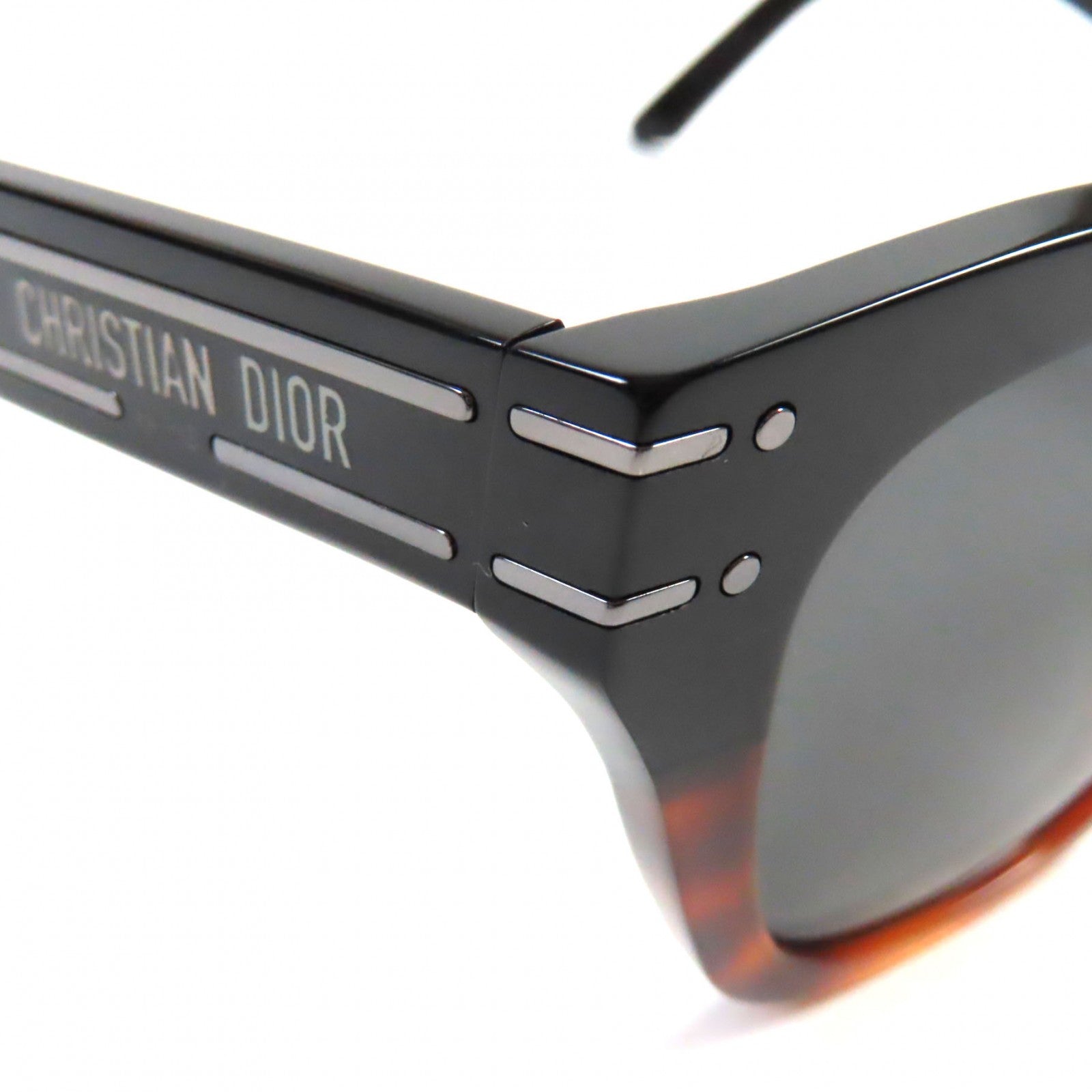 Dior Signature B4F Logo Sunglasses Black Brown