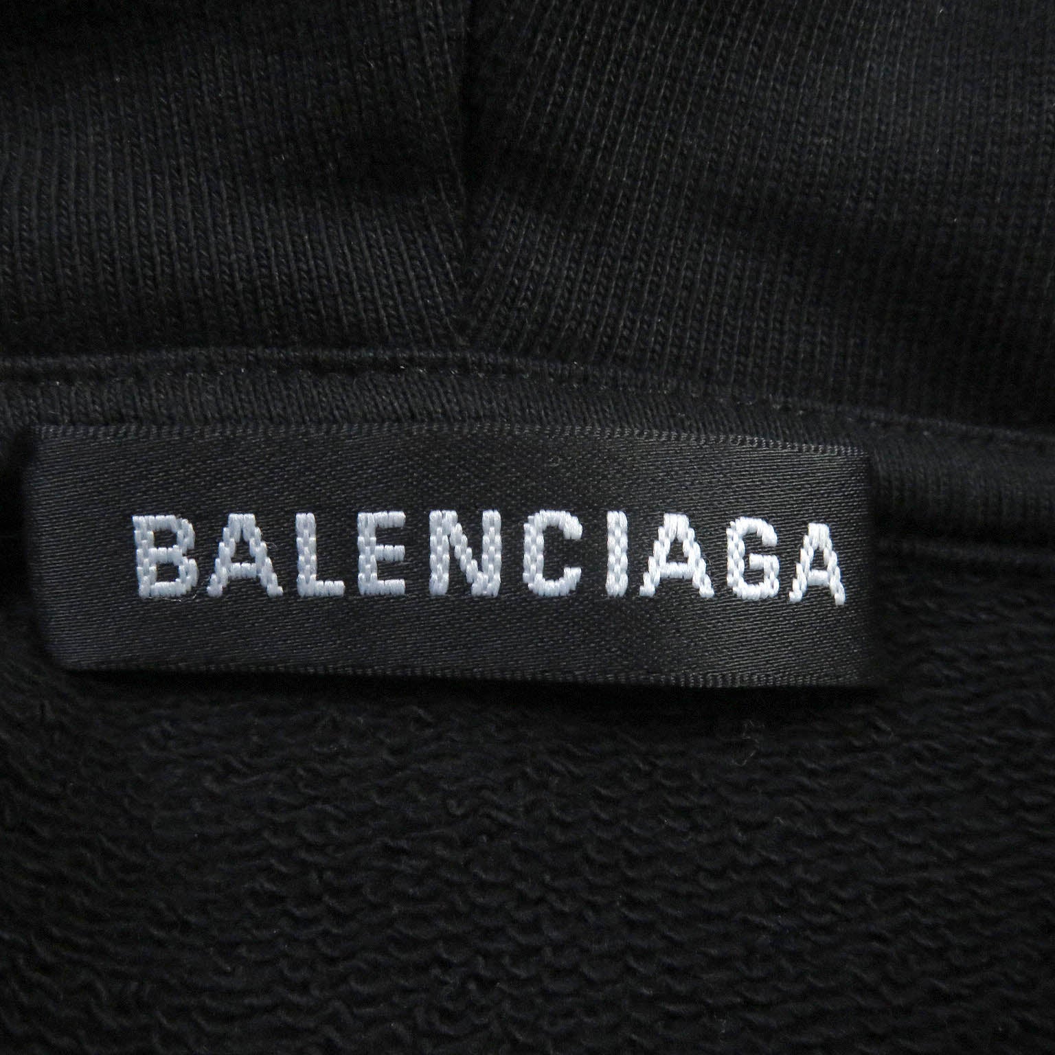 Balenciaga Cotton Logo Print Oversized Hoodie XS