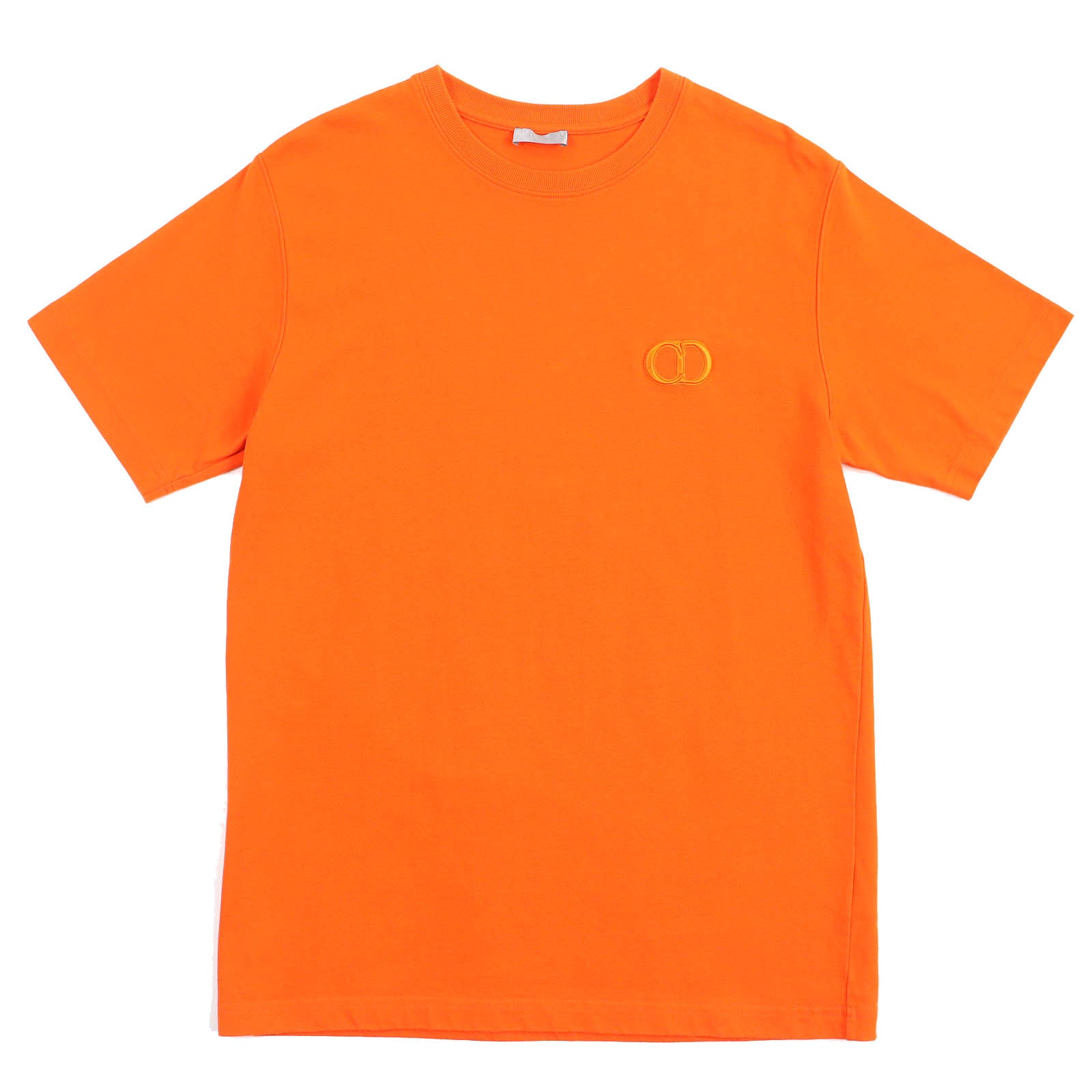 Dior CD ICON Embroidered Logo T-Shirt Orange L