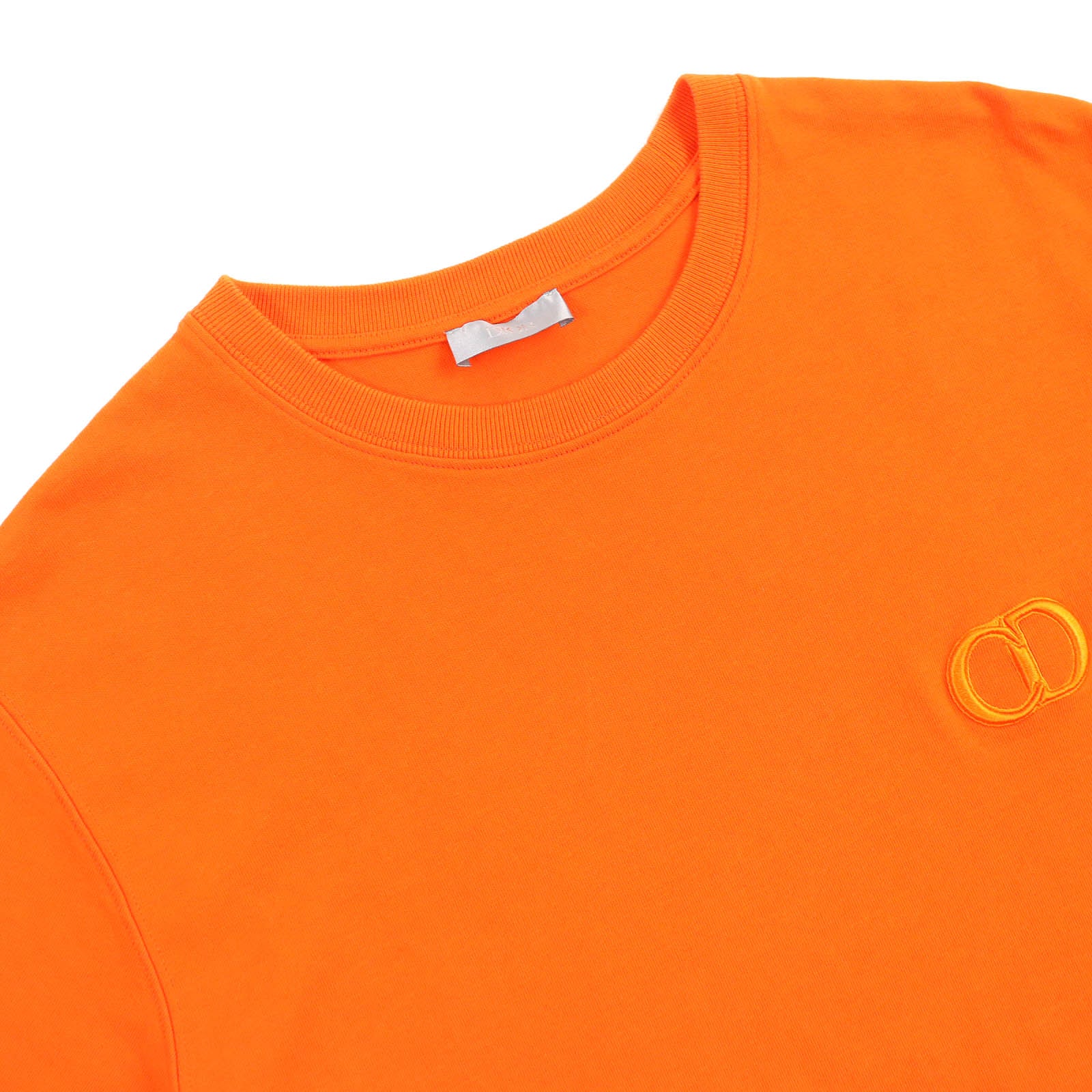 Dior CD ICON Embroidered Logo T-Shirt Orange L