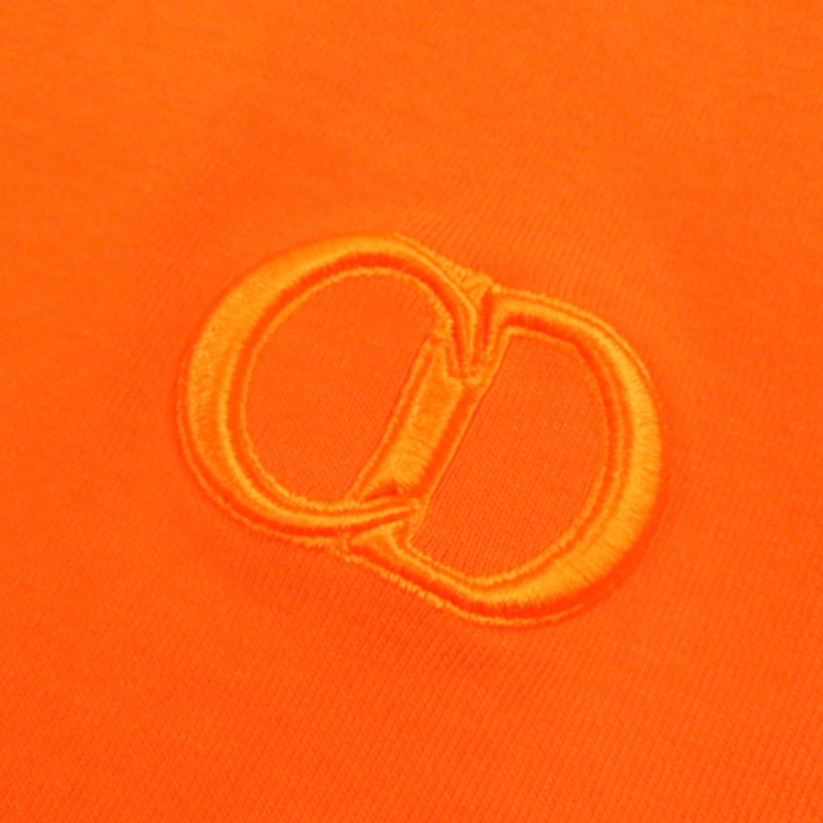 Dior CD ICON Embroidered Logo T-Shirt Orange L