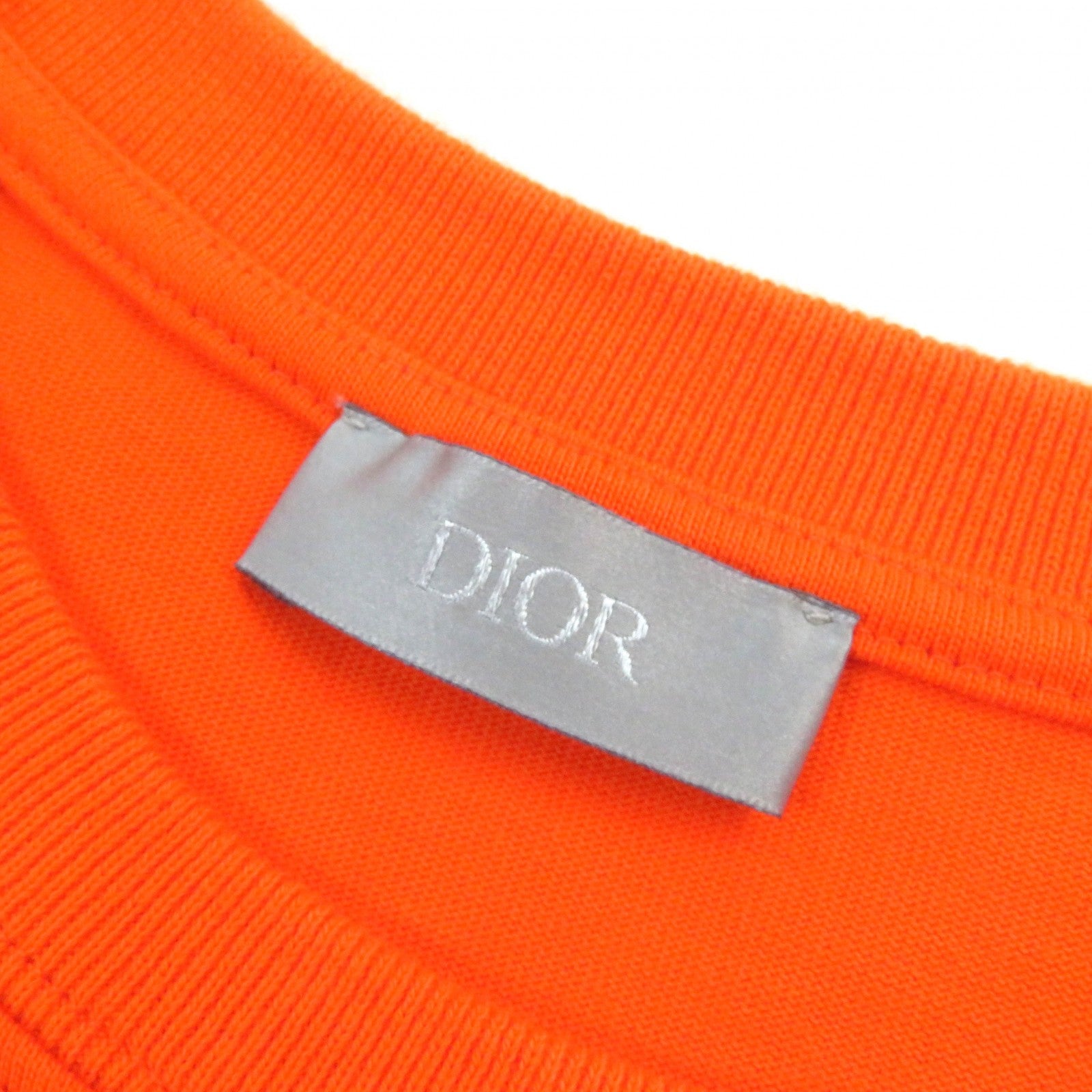 Dior CD ICON Embroidered Logo T-Shirt Orange L