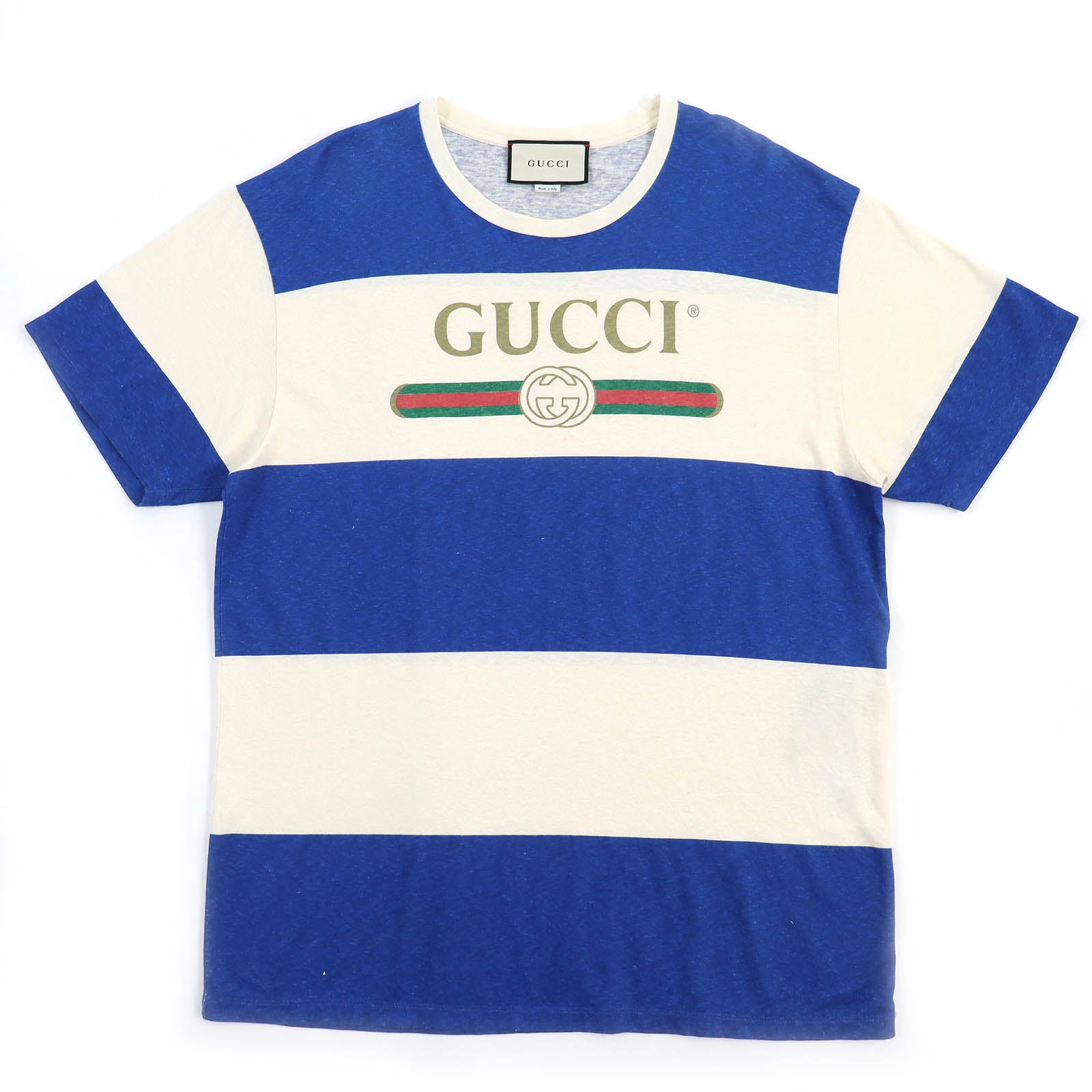 GUCCI Cotton Hemp Vintage Logo T-shirt L