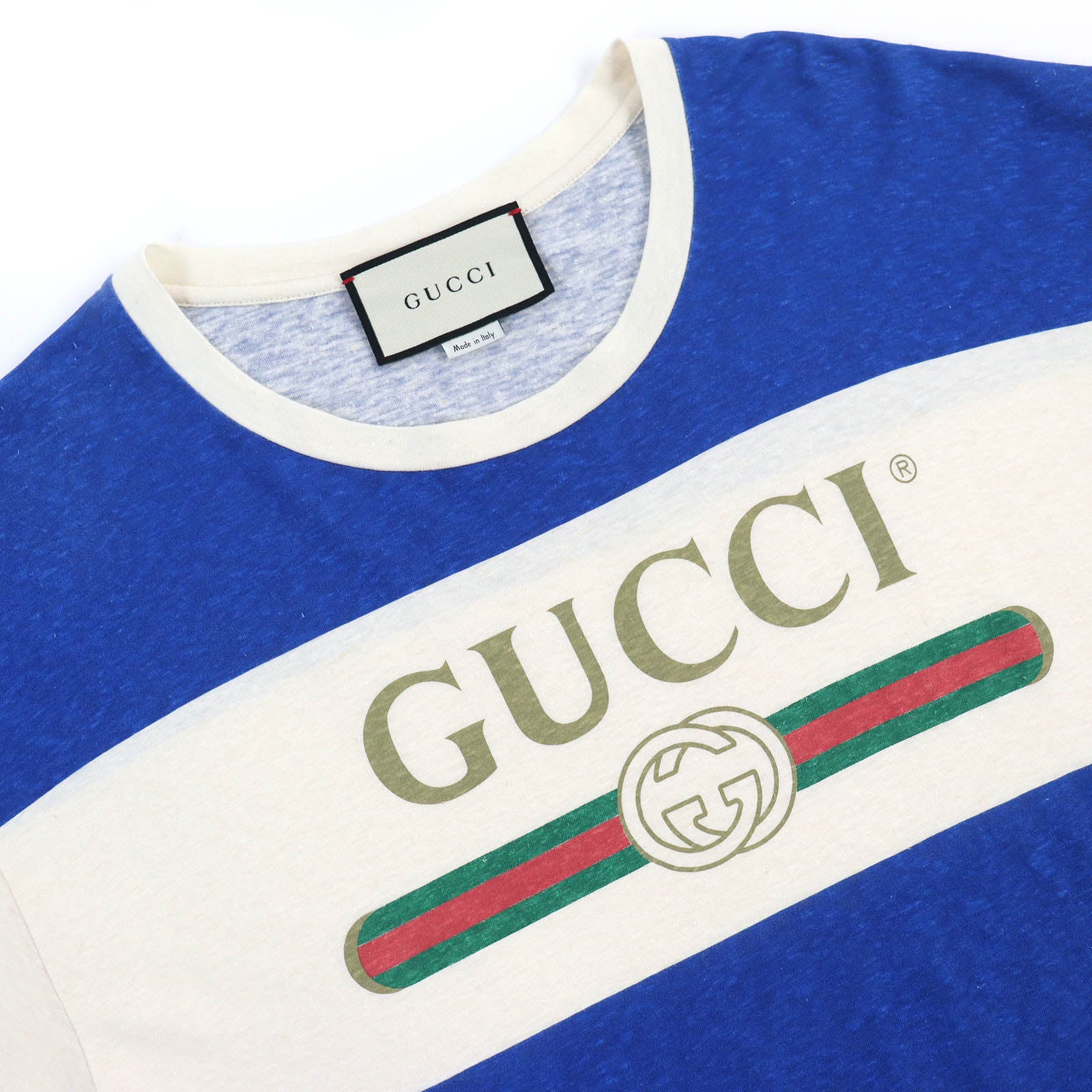 GUCCI Cotton Hemp Vintage Logo T-shirt L