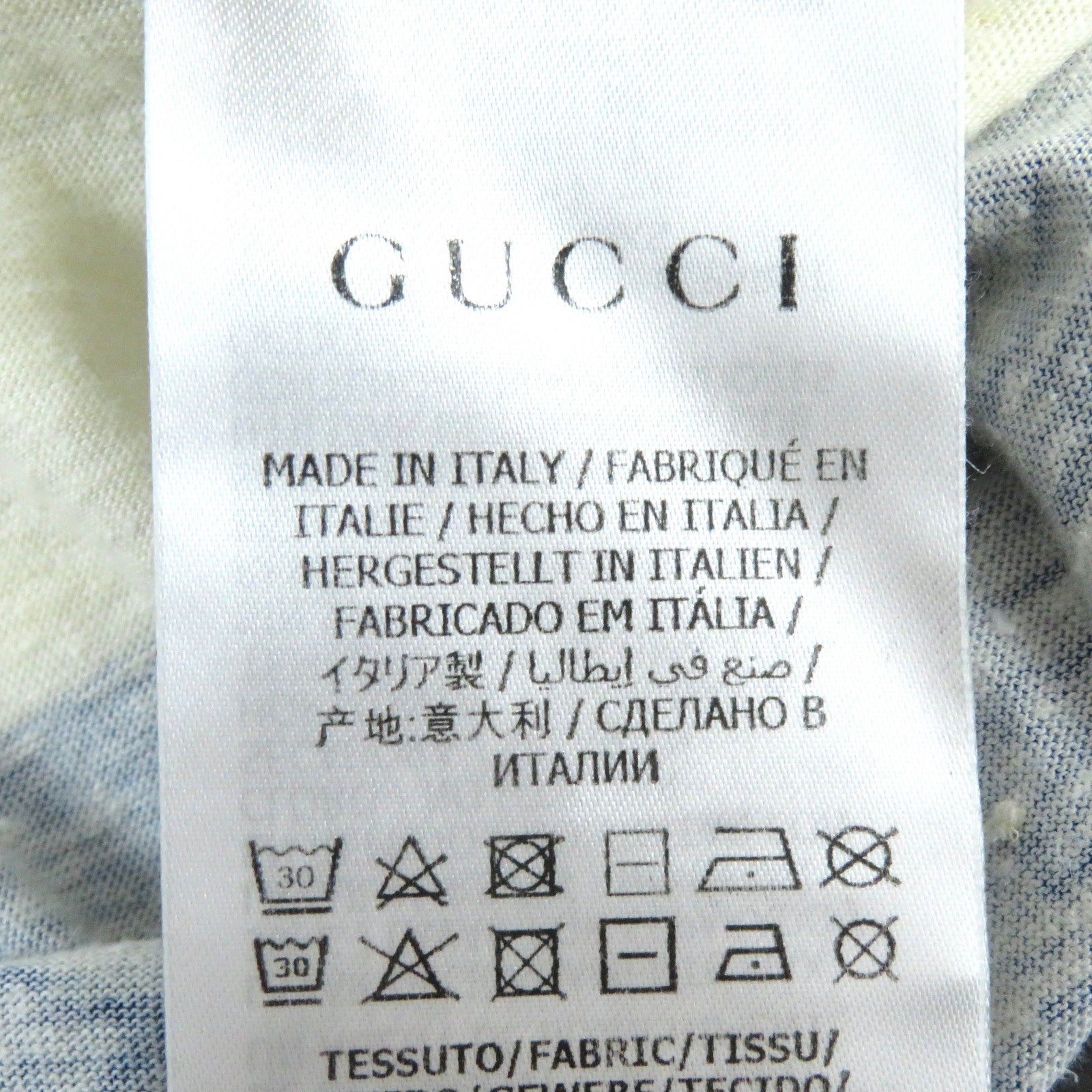 GUCCI Cotton Hemp Vintage Logo T-shirt L