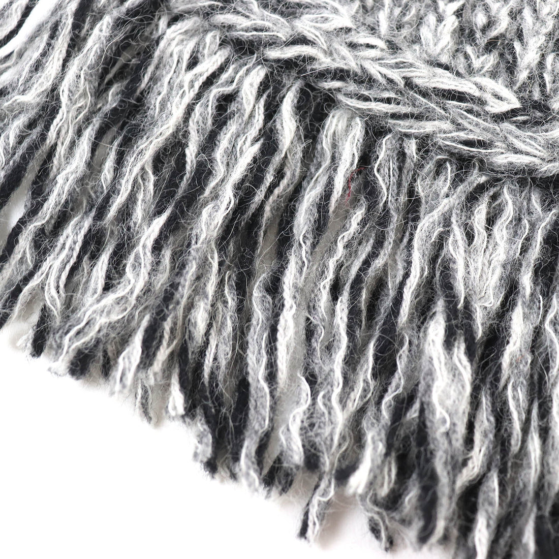 Moncler Wool Alpaca Cashmere Scarf Gray