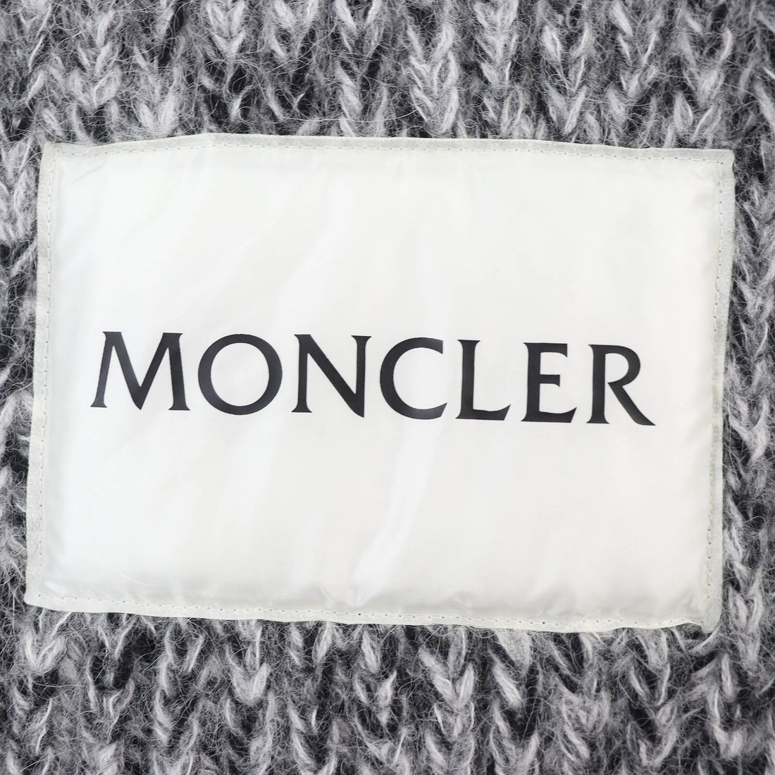 Moncler Wool Alpaca Cashmere Scarf Gray