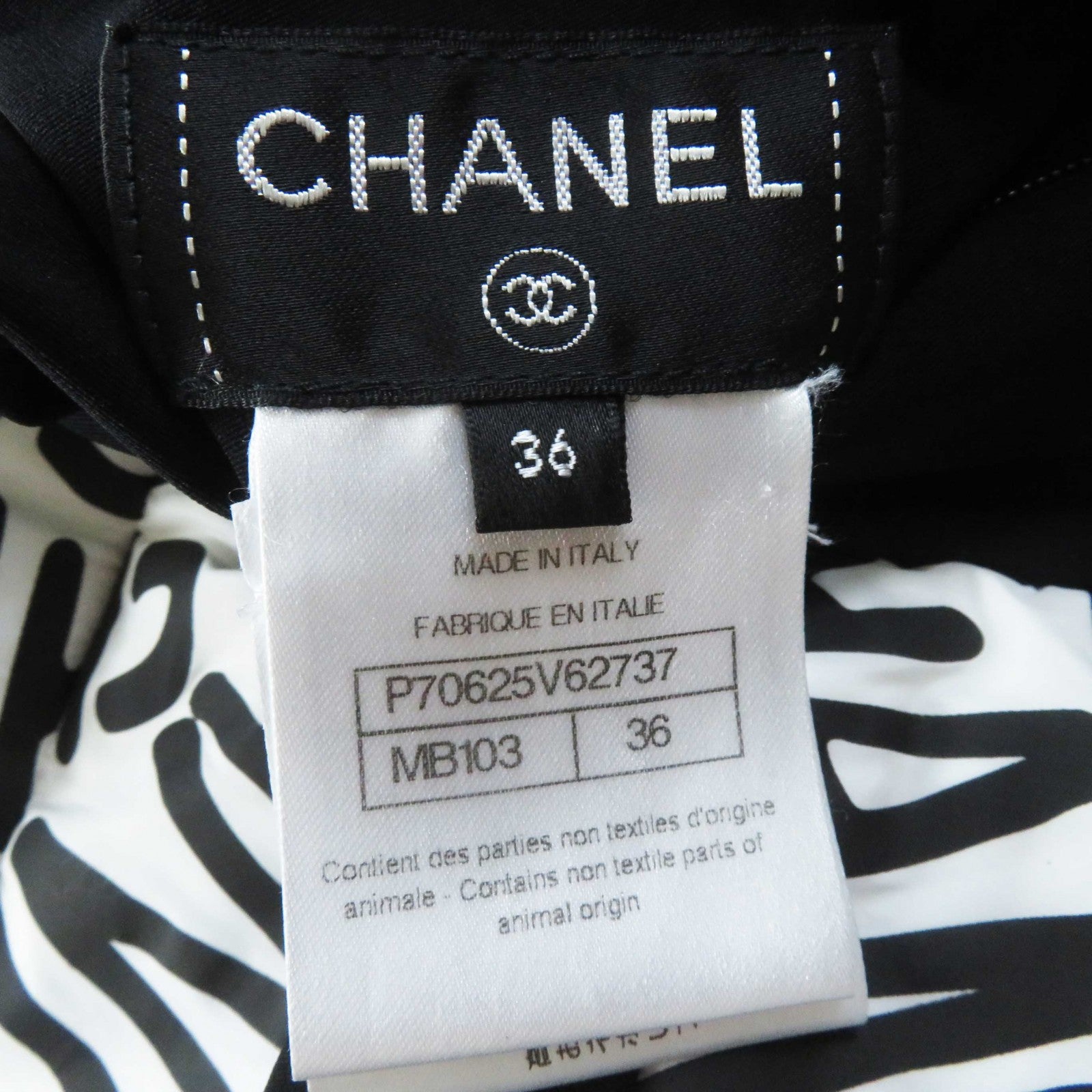 Chanel Reversible Down Jacket Black/White