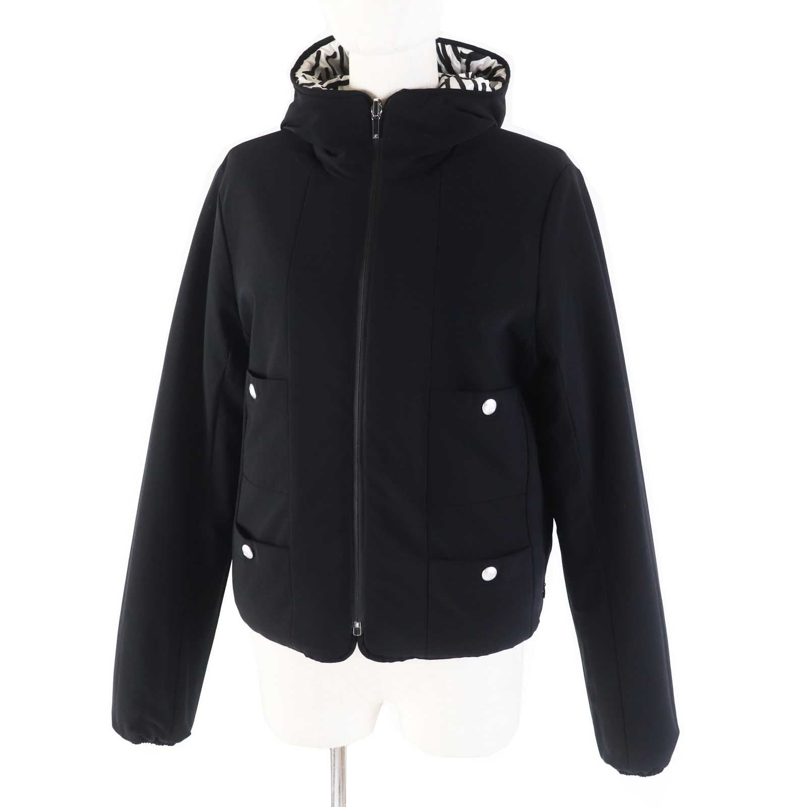 Chanel Reversible Down Jacket Black/White