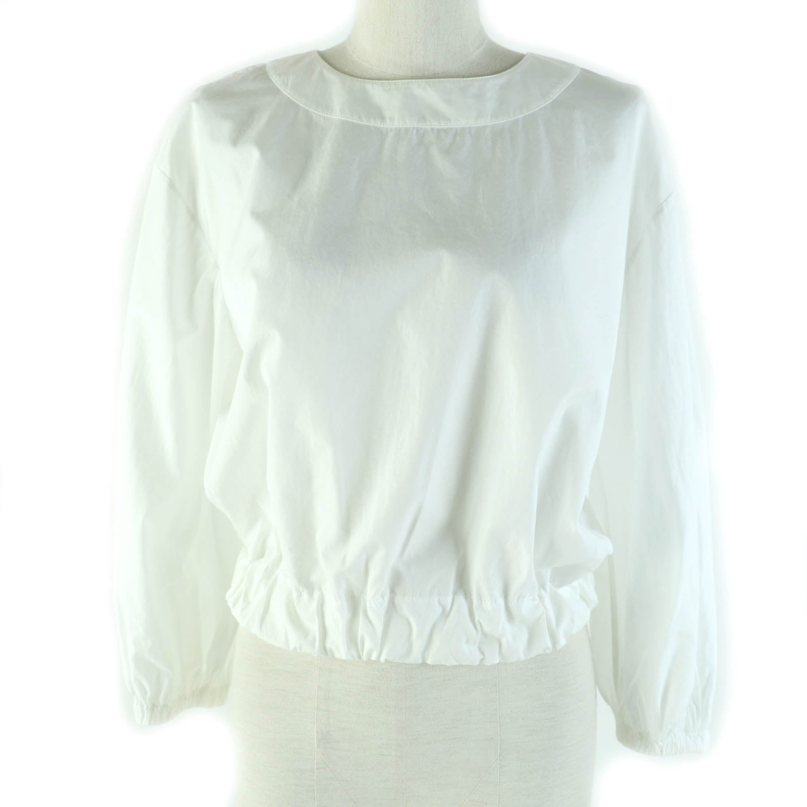 Chanel Cotton Logo Button Blouse White 36