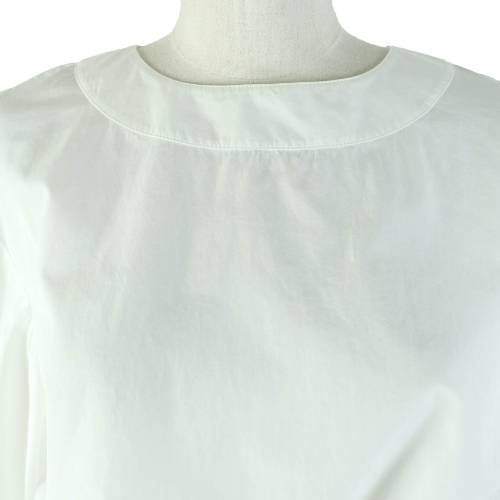 Chanel Cotton Logo Button Blouse White 36