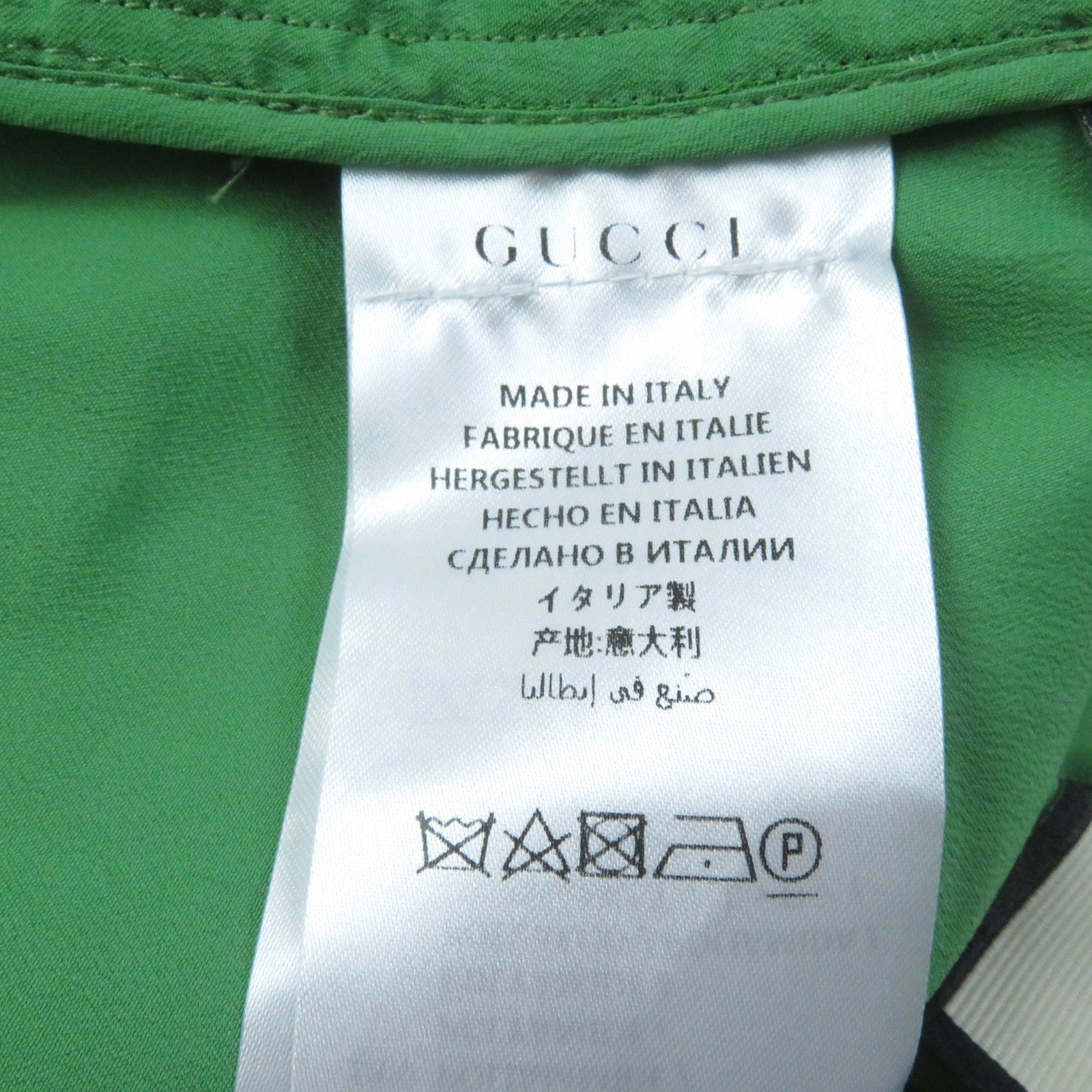 GUCCI Lace Scalloped Hem Long Pants Green 38