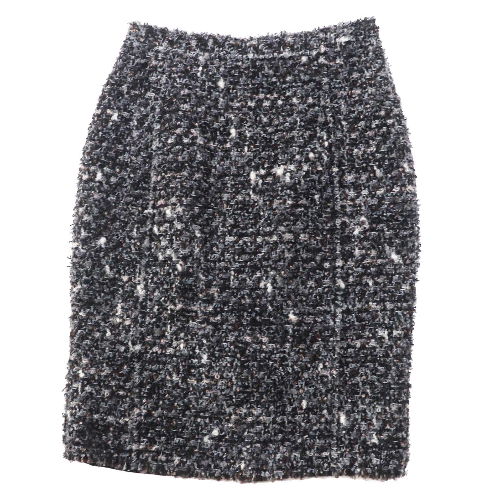 Dolce & Gabbana Tweed Skirt Gray Brown 40