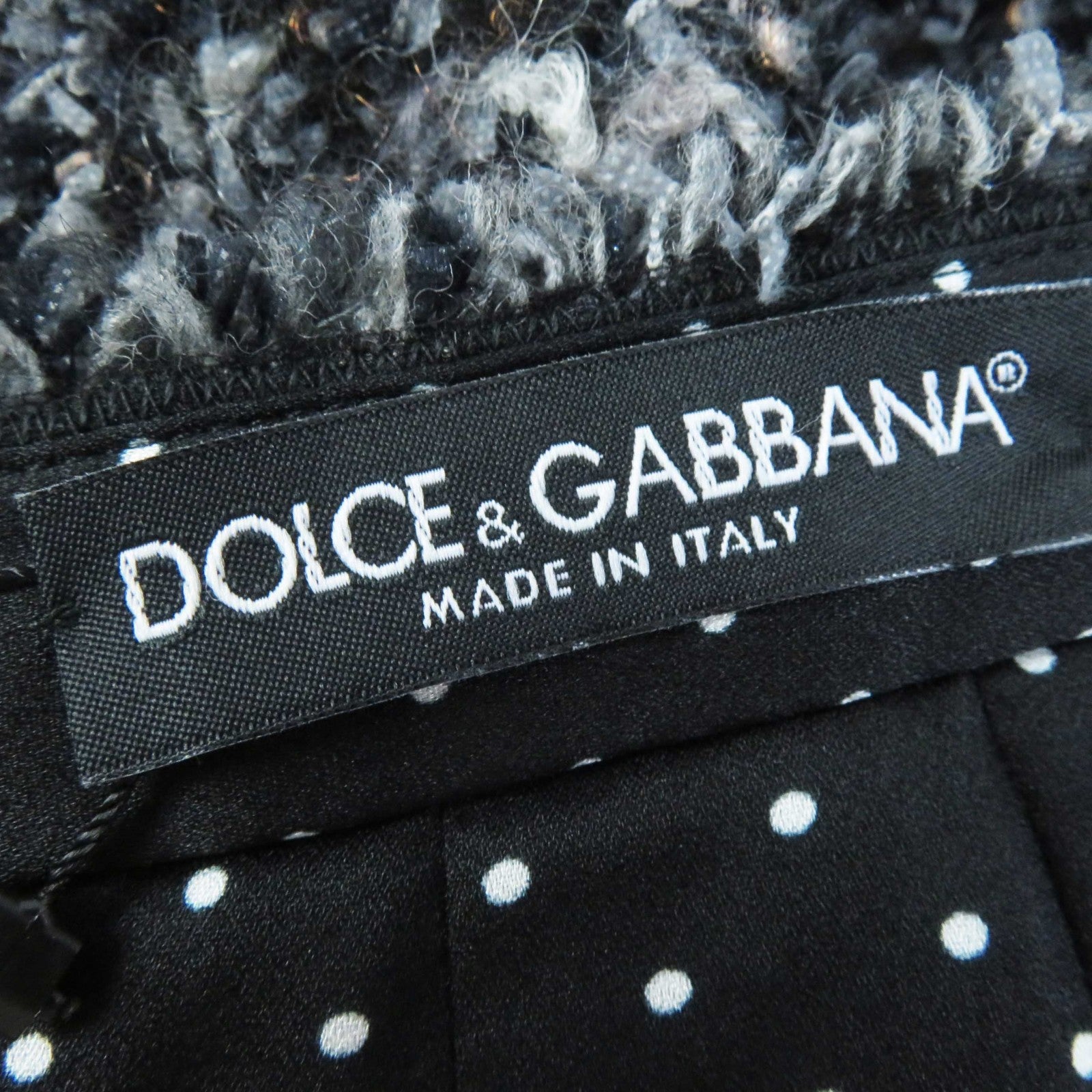 Dolce & Gabbana Tweed Skirt Gray Brown 40